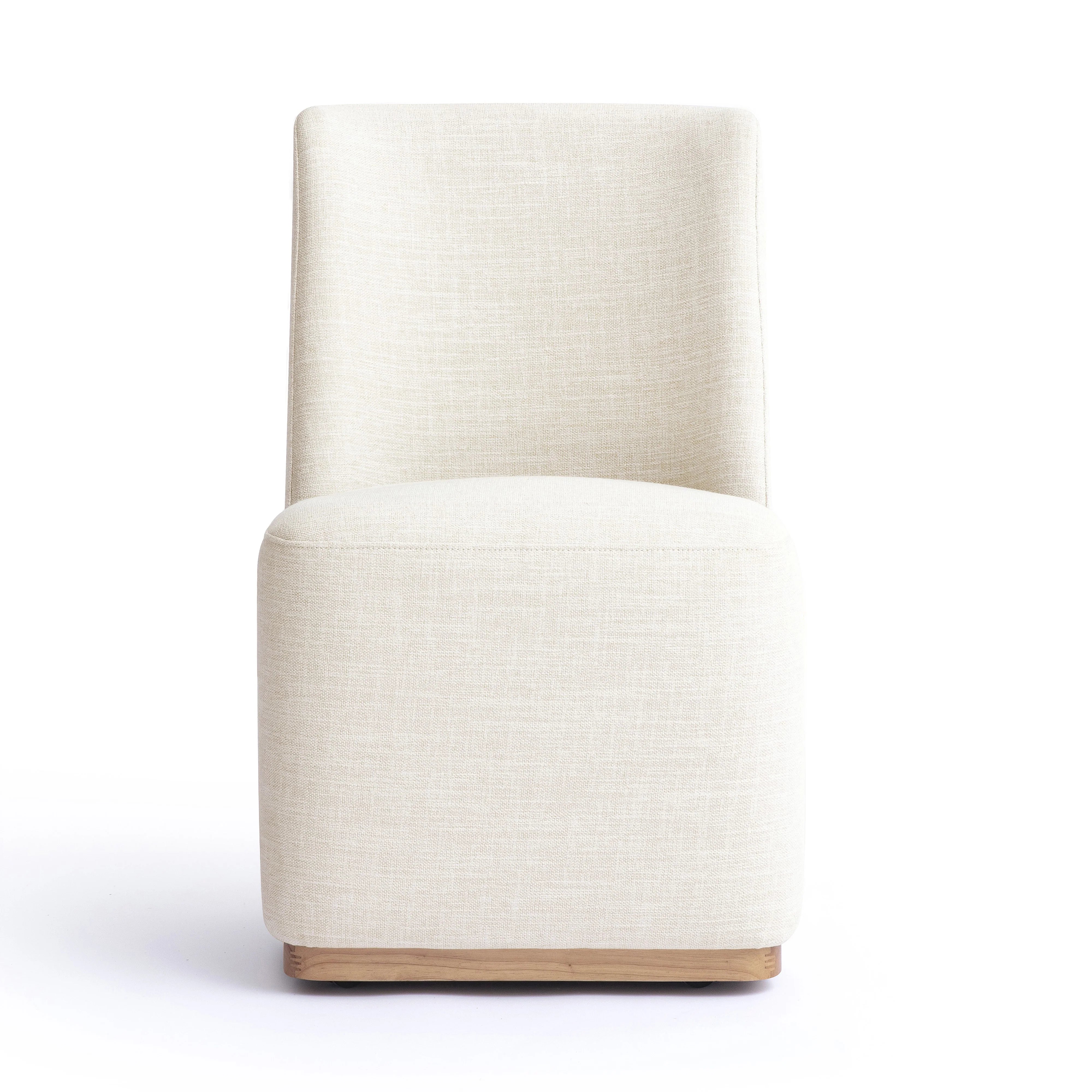 Melissa Performance Fabric Rolling Dining Chair