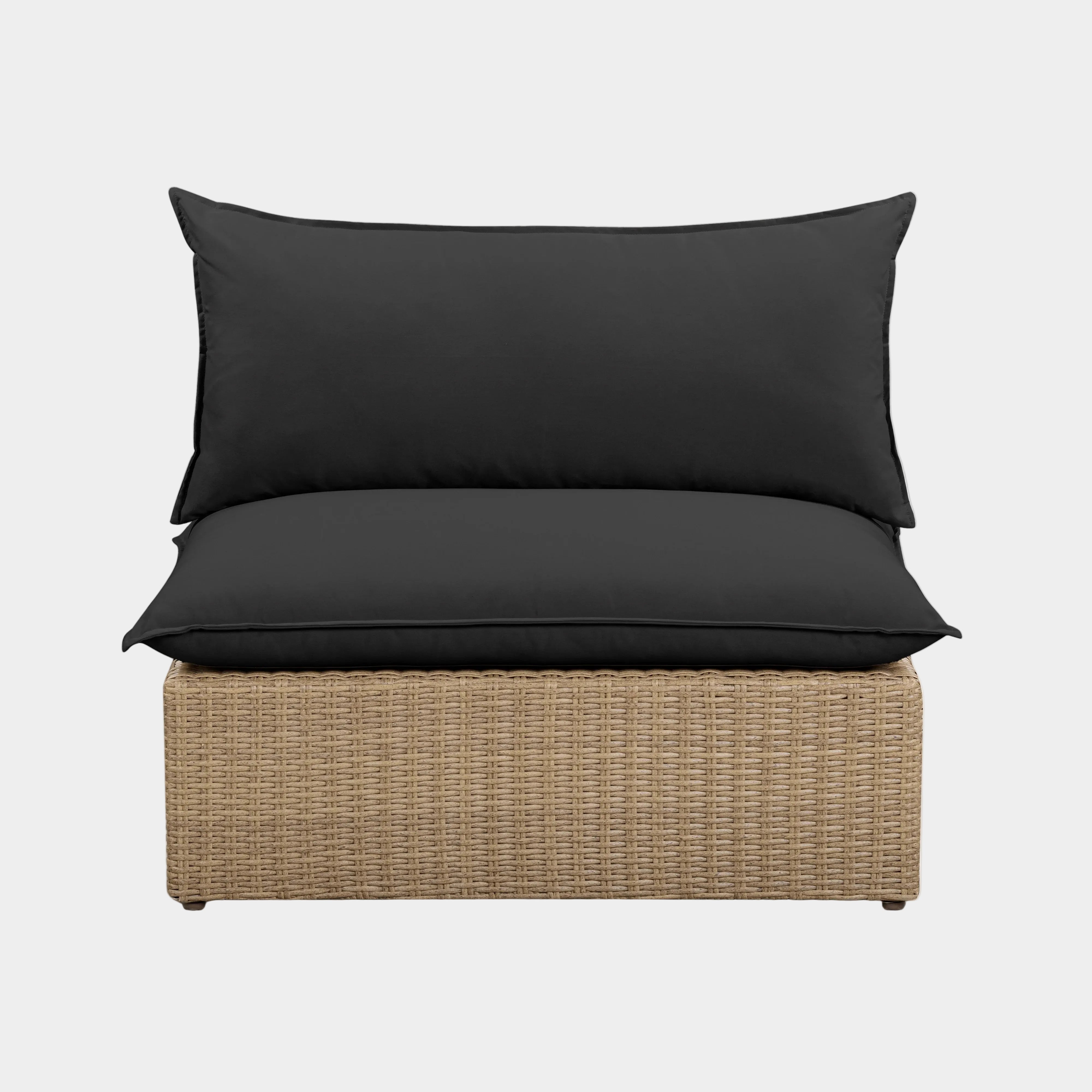 Cali Performance Fabric & Wicker Outdoor Armless Chair