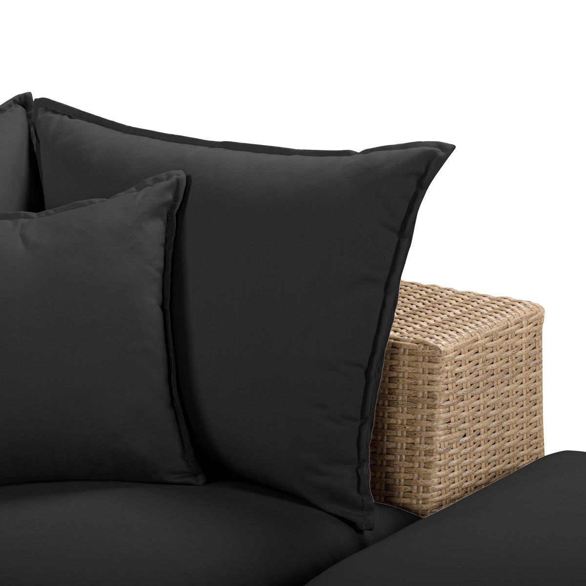 Cali 4-Piece Performance Fabric & Wicker Outdoor Sectional