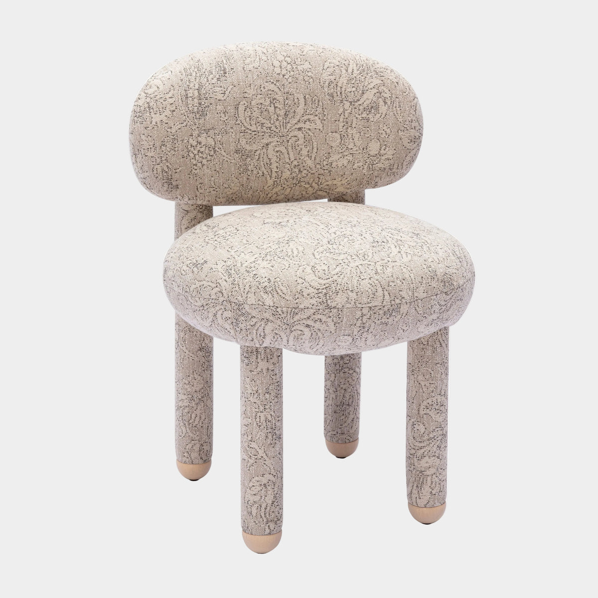 Chaise d'appoint en tissu haute performance Nubby Teal de Manu