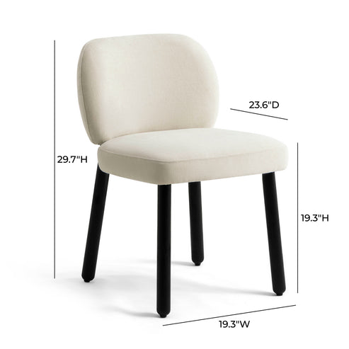 Foxy Textured Performance Fabric Dining Chair