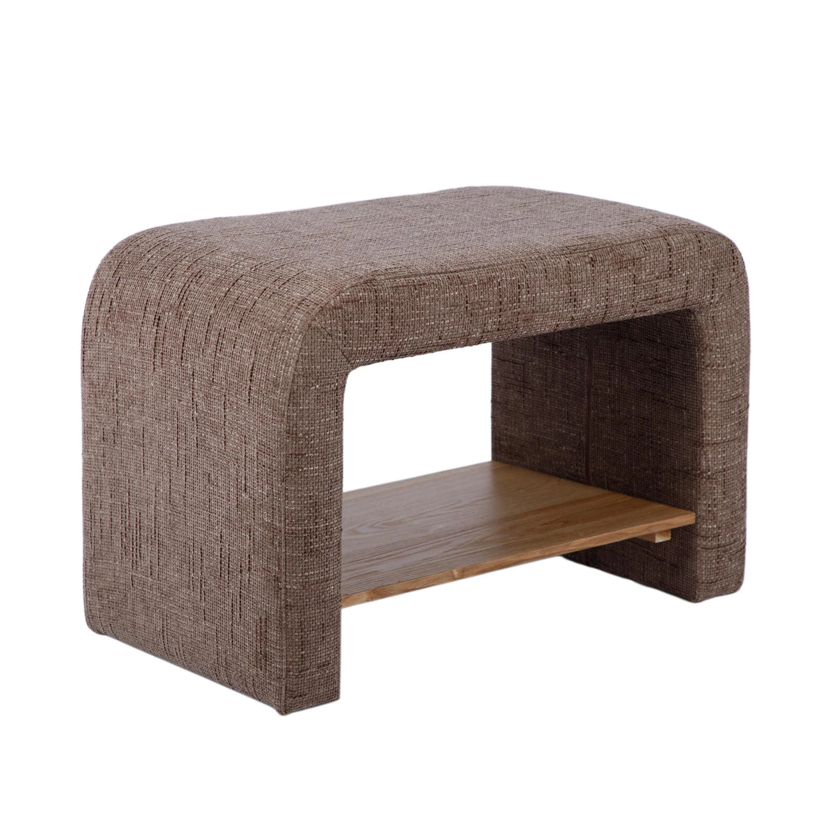 Alvie Railroad Chenille Storage Side Table