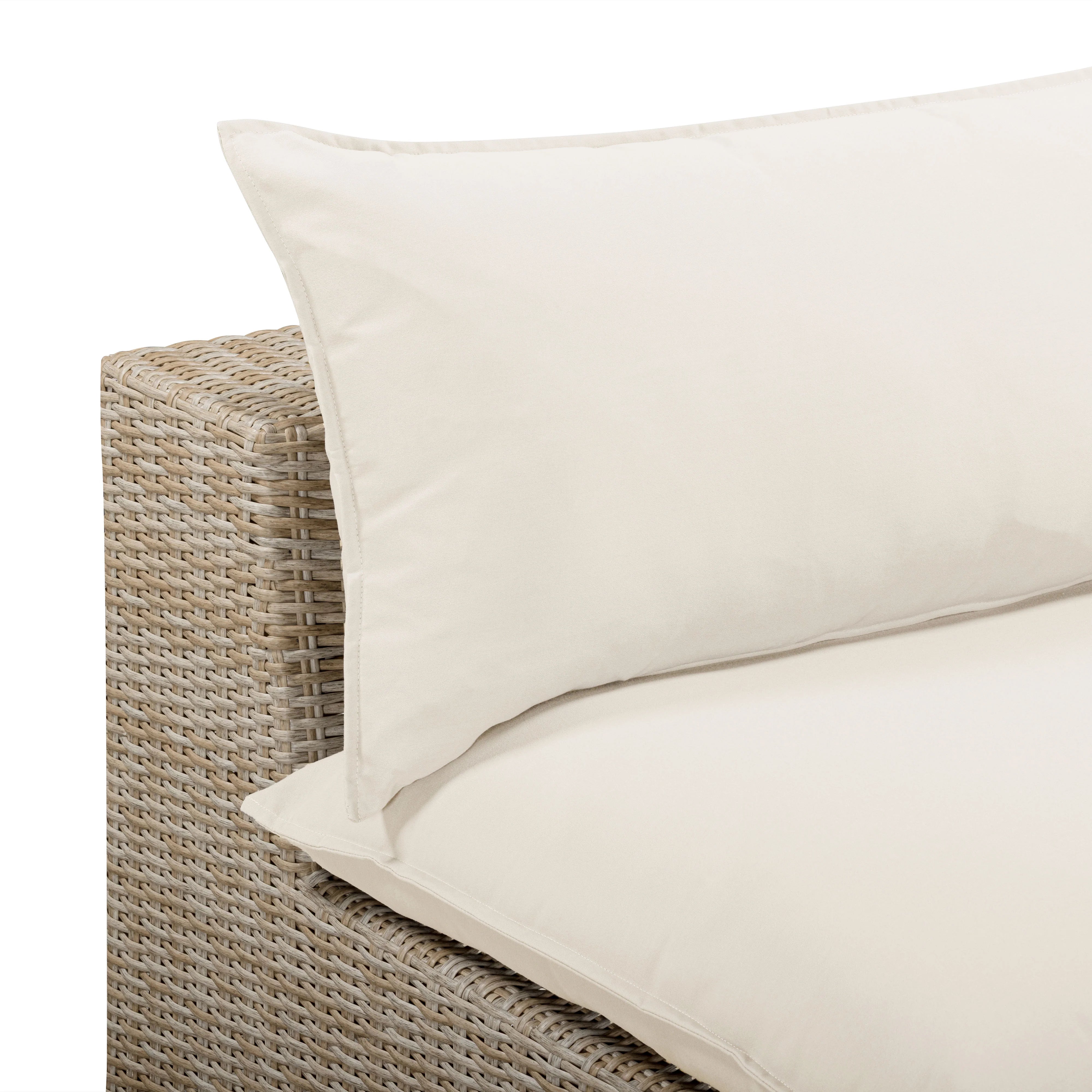 Cali Performance Fabric & Wicker Outdoor Armless Chair