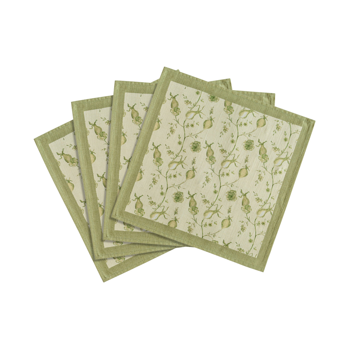 Dolce Natural Cotton Napkin - Set of 4 - Olive Green