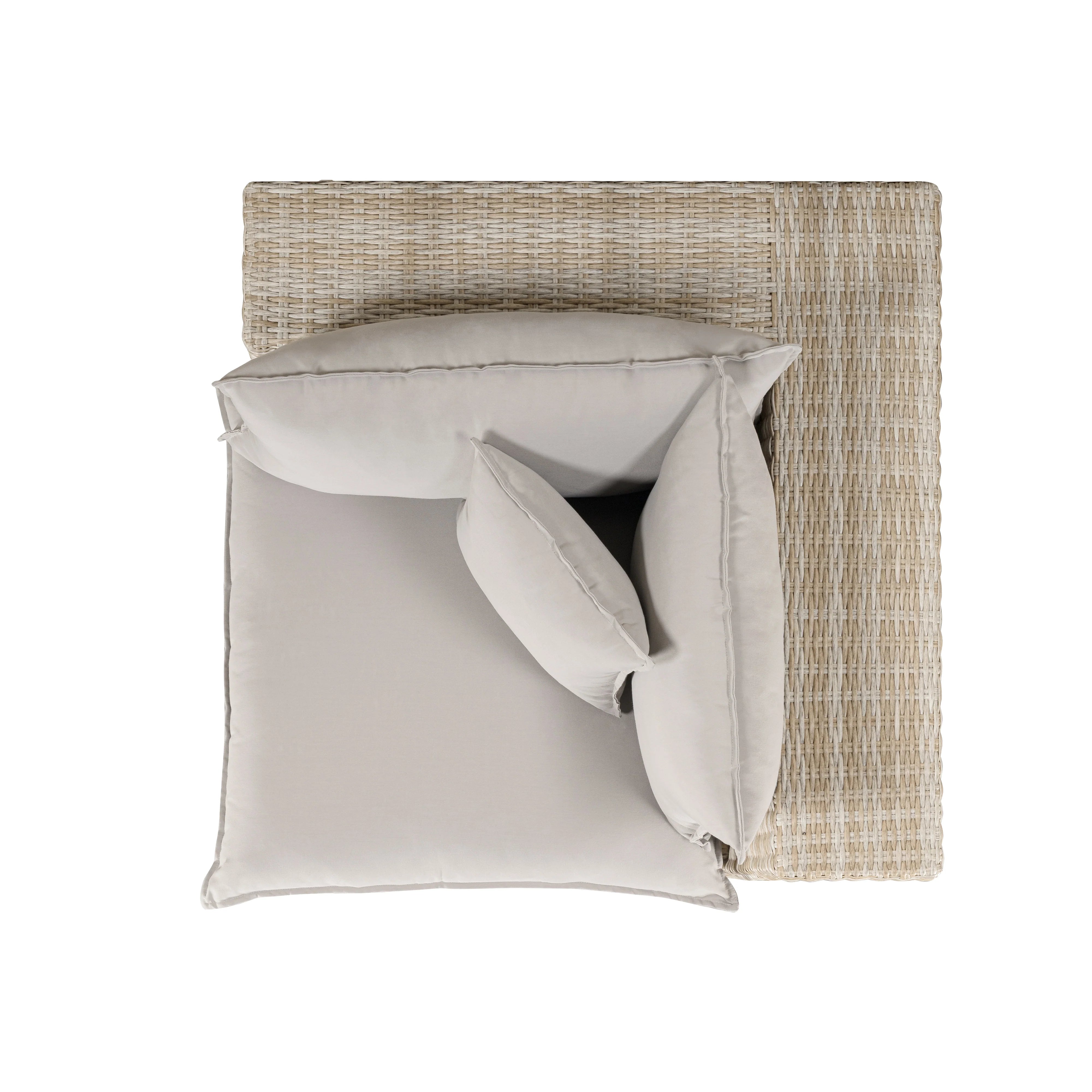Cali Performance Fabric & Wicker Outdoor Corner Chair