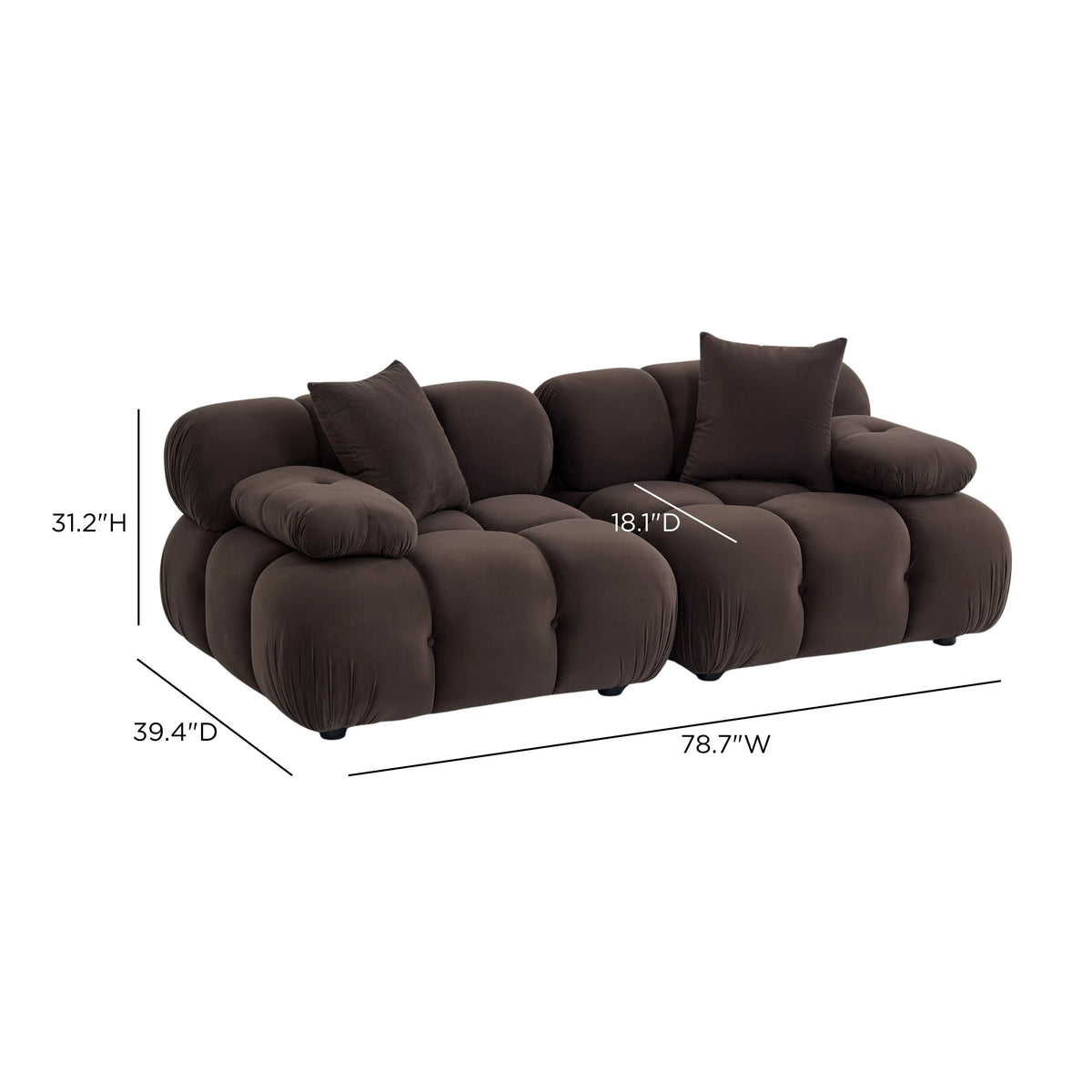 Calliope 79" Modular Loveseat