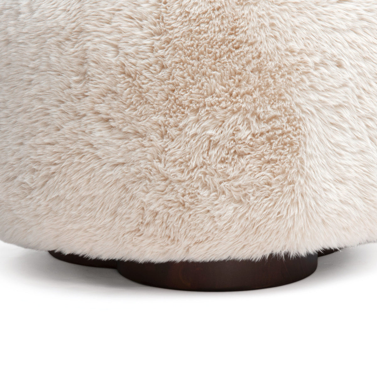 Oopa Swivel Ottoman - Off-White