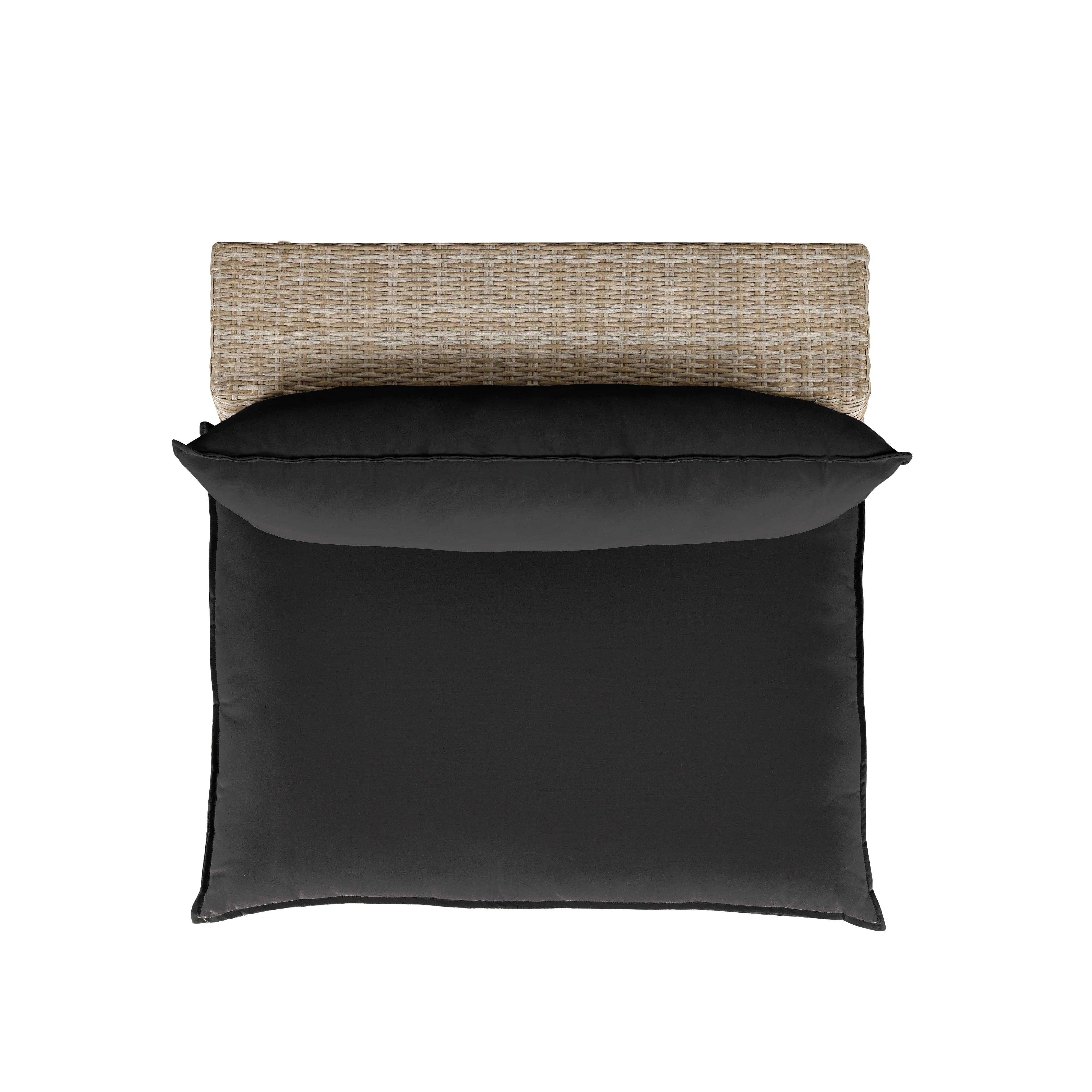Cali Performance Fabric & Wicker Outdoor Armless Chair