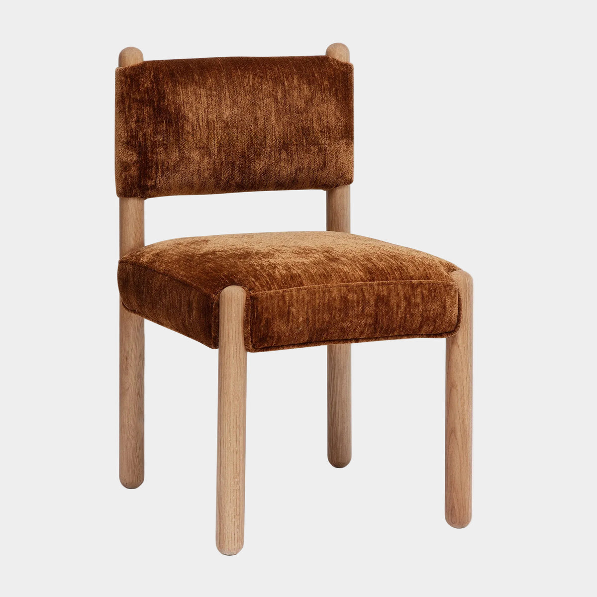 Bruno Thick Performance Chenille Straight Back Dining Chair