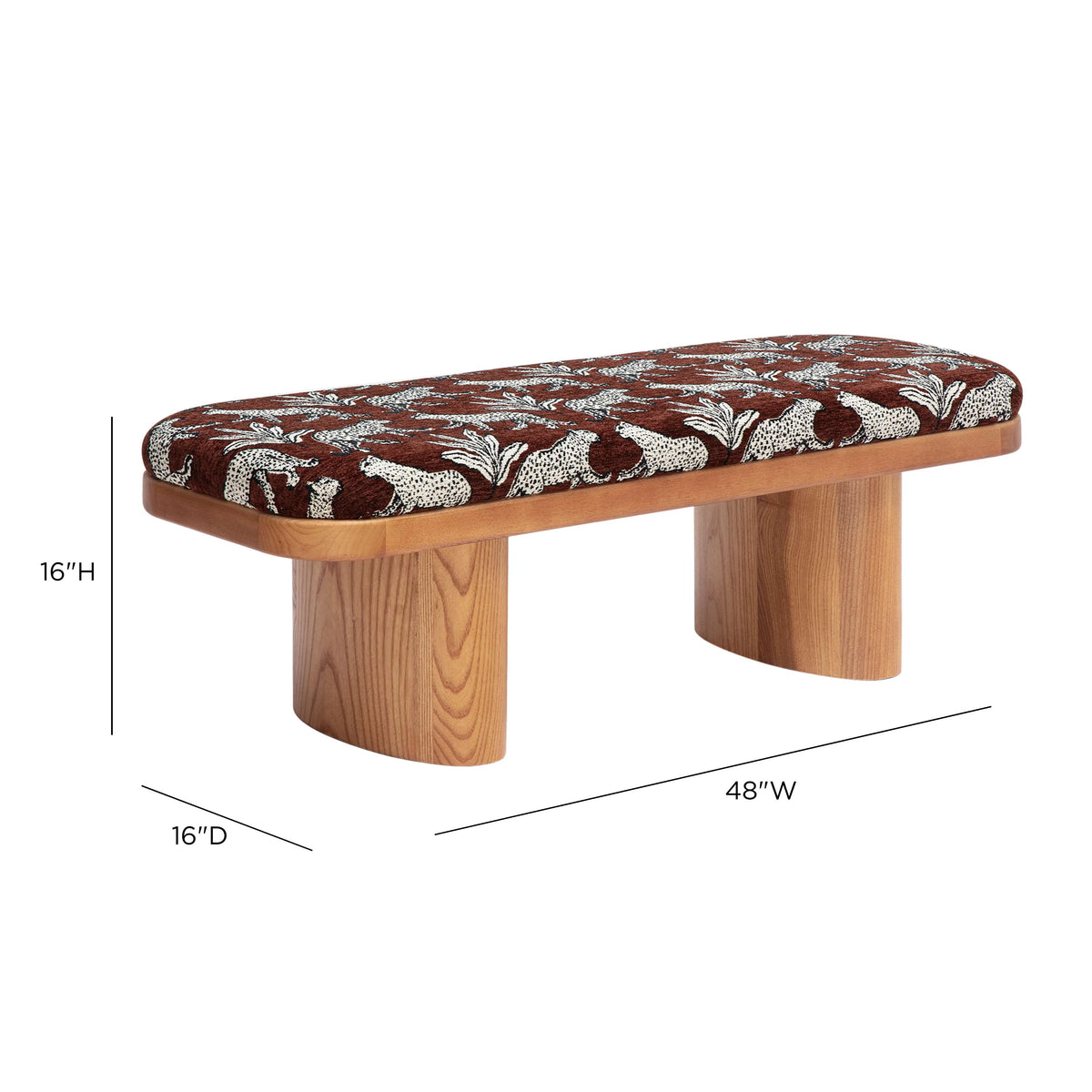 Ollie Upholstered Bench (48"-57")