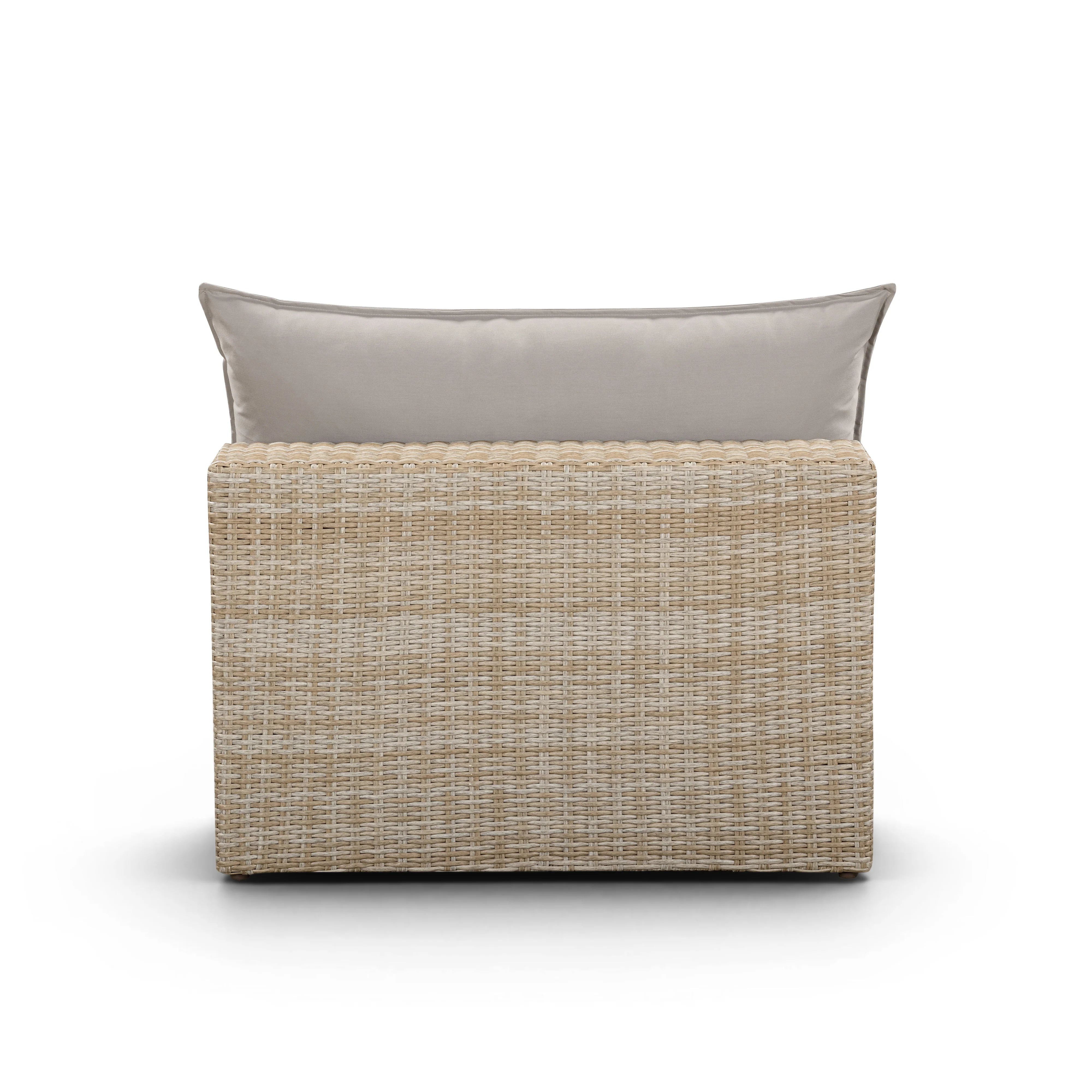 Cali Performance Fabric & Wicker Outdoor Armless Chair