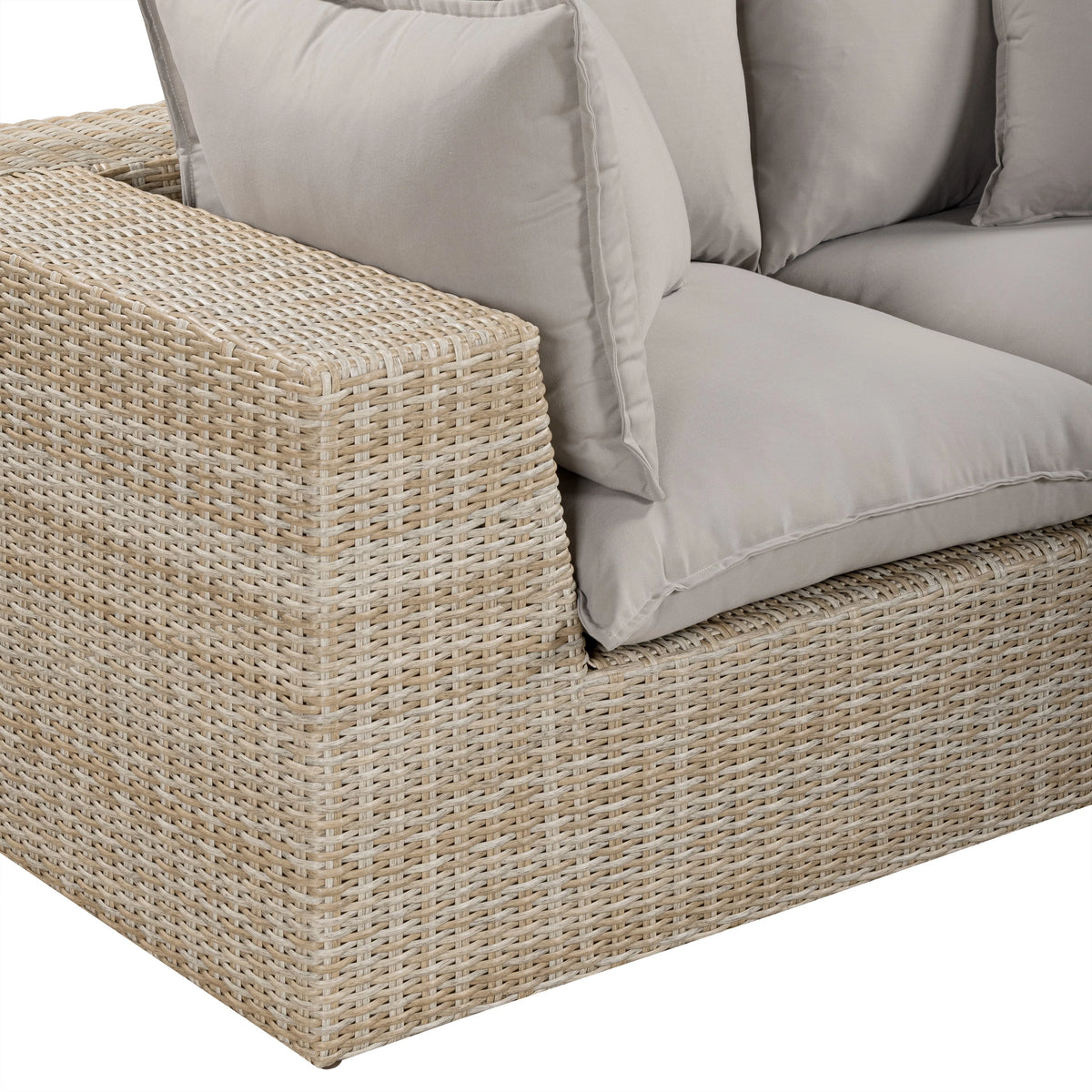 Cali 4-Piece Performance Fabric & Wicker Outdoor Sectional