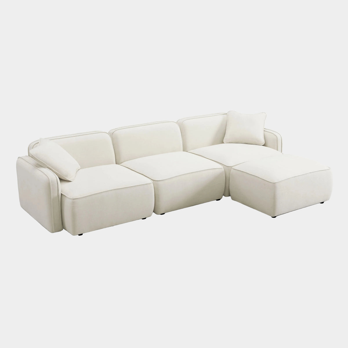 Travie 4-Piece Performance Corduroy Velvet Modular Sectional