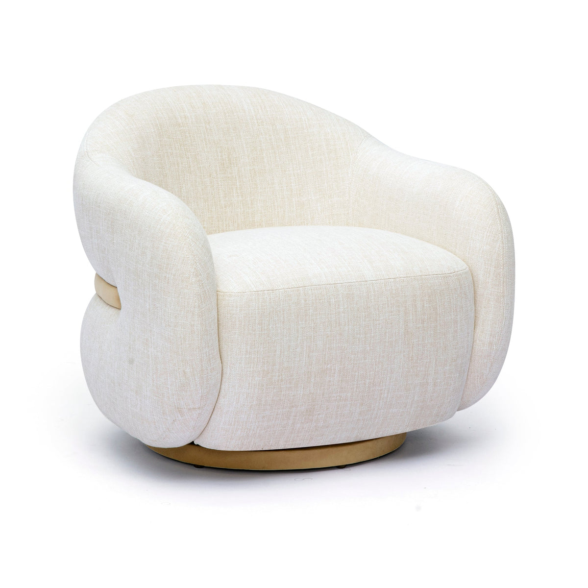 Salma Swivel Accent Chair - Cream