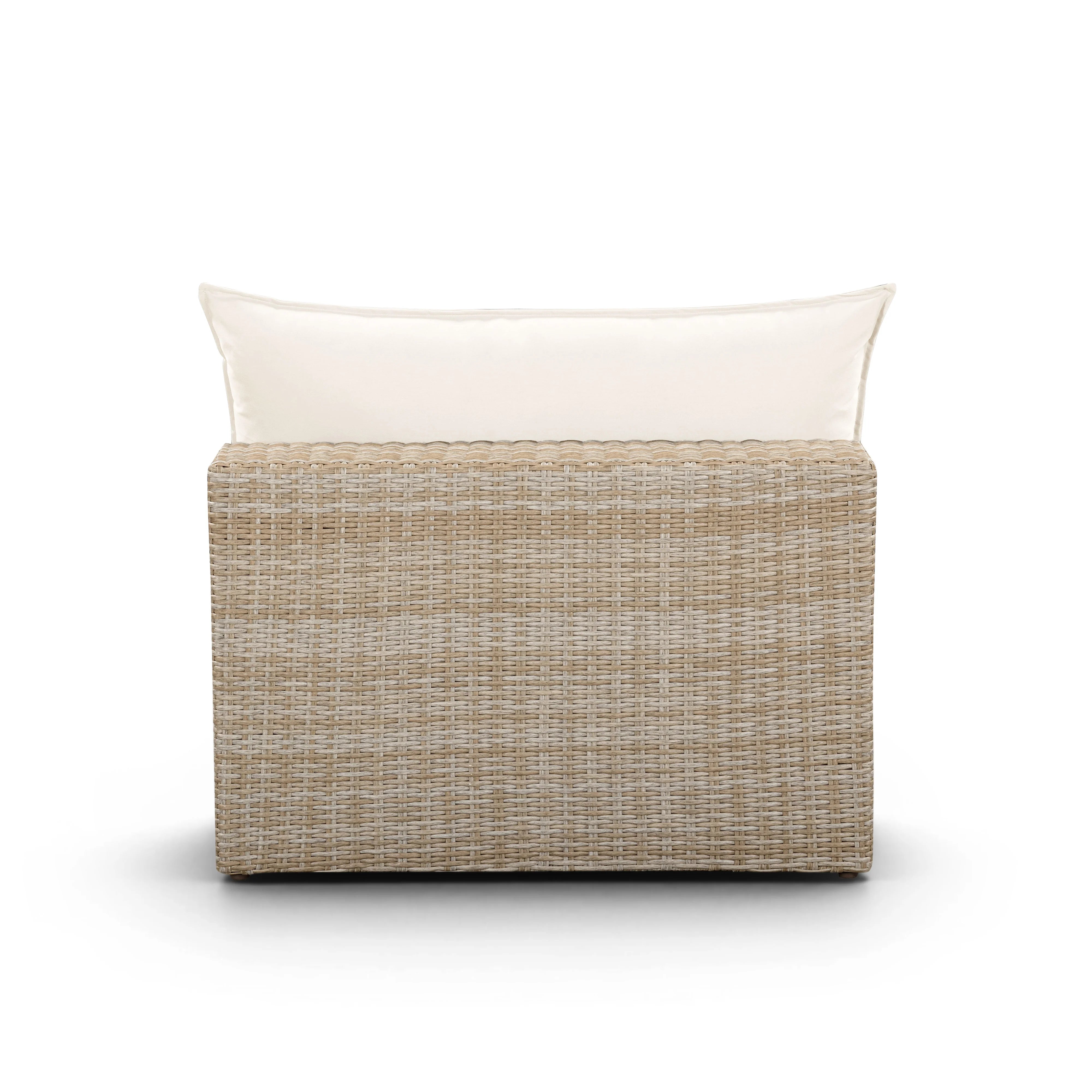 Cali Performance Fabric & Wicker Outdoor Armless Chair