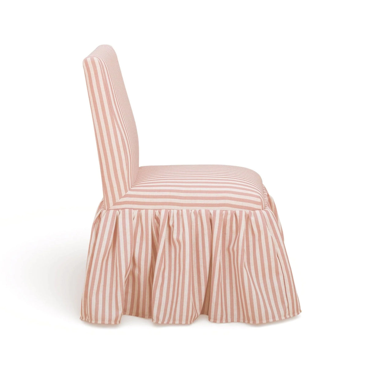 Gertrude Striped Performance Linen Skirted Dining Chair