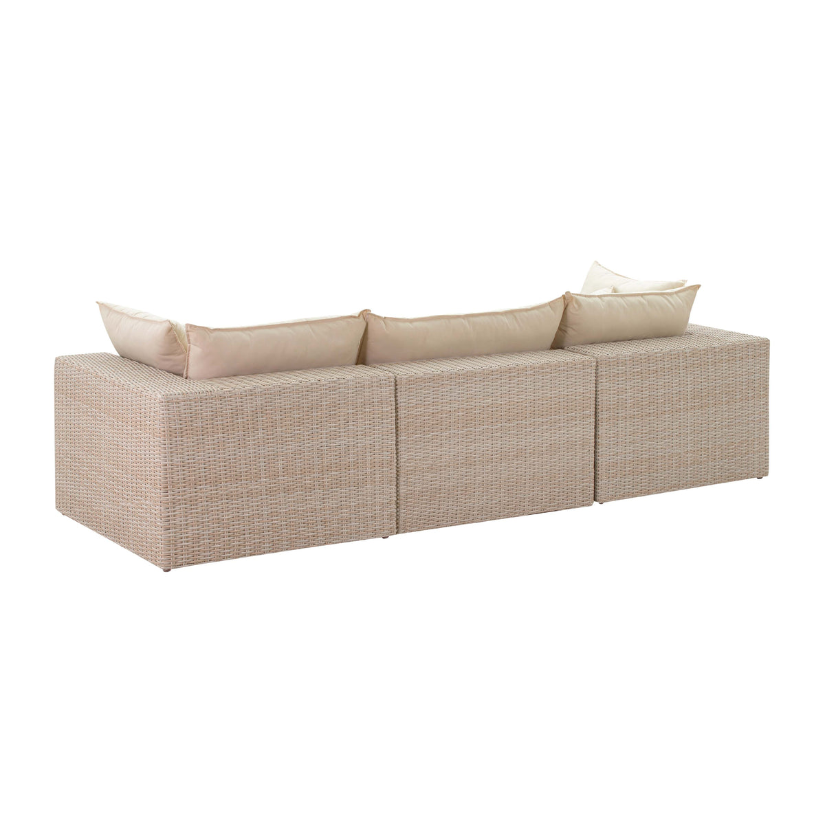 Cali 120" Performance Fabric & Wicker Outdoor Sofa