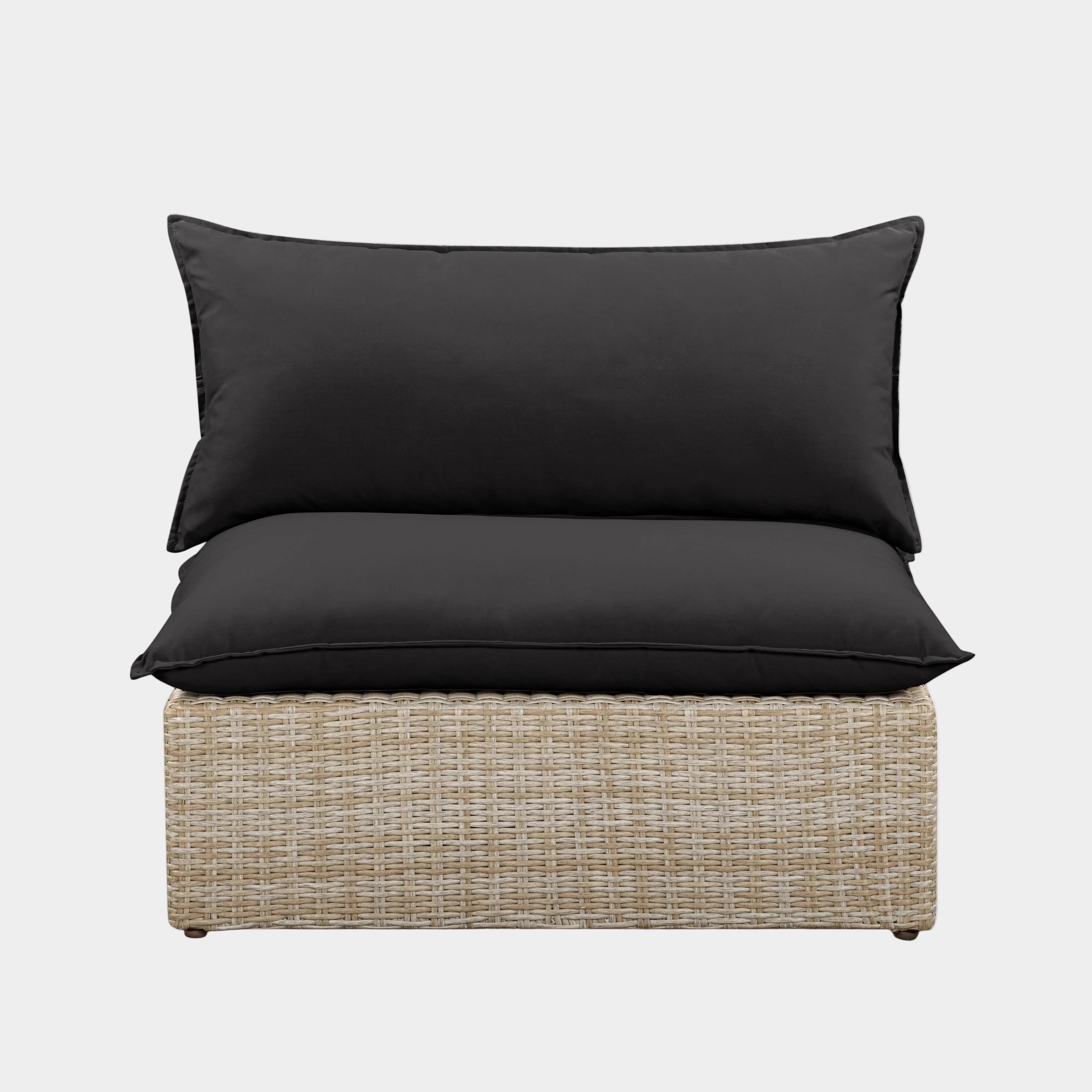 Cali Performance Fabric & Wicker Outdoor Armless Chair