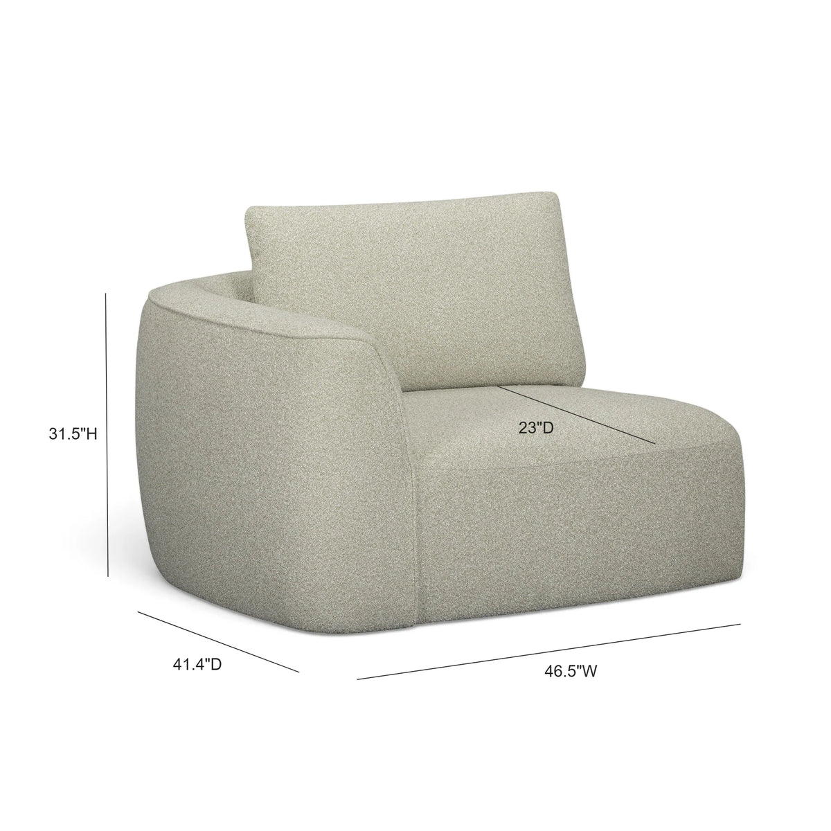Noor XL 47" Modular Corner Chair