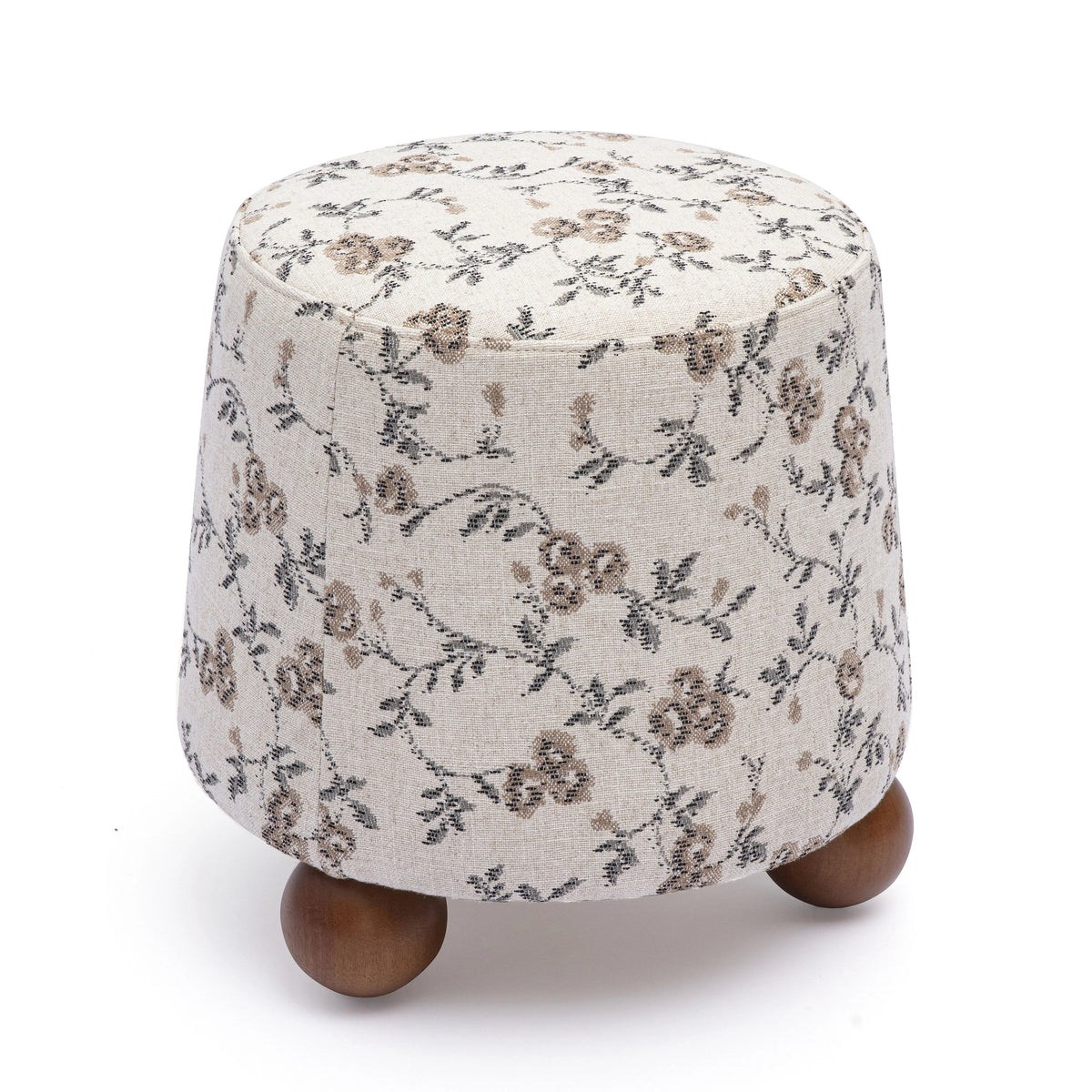 Tabouret Jaine en boucle marron chocolat