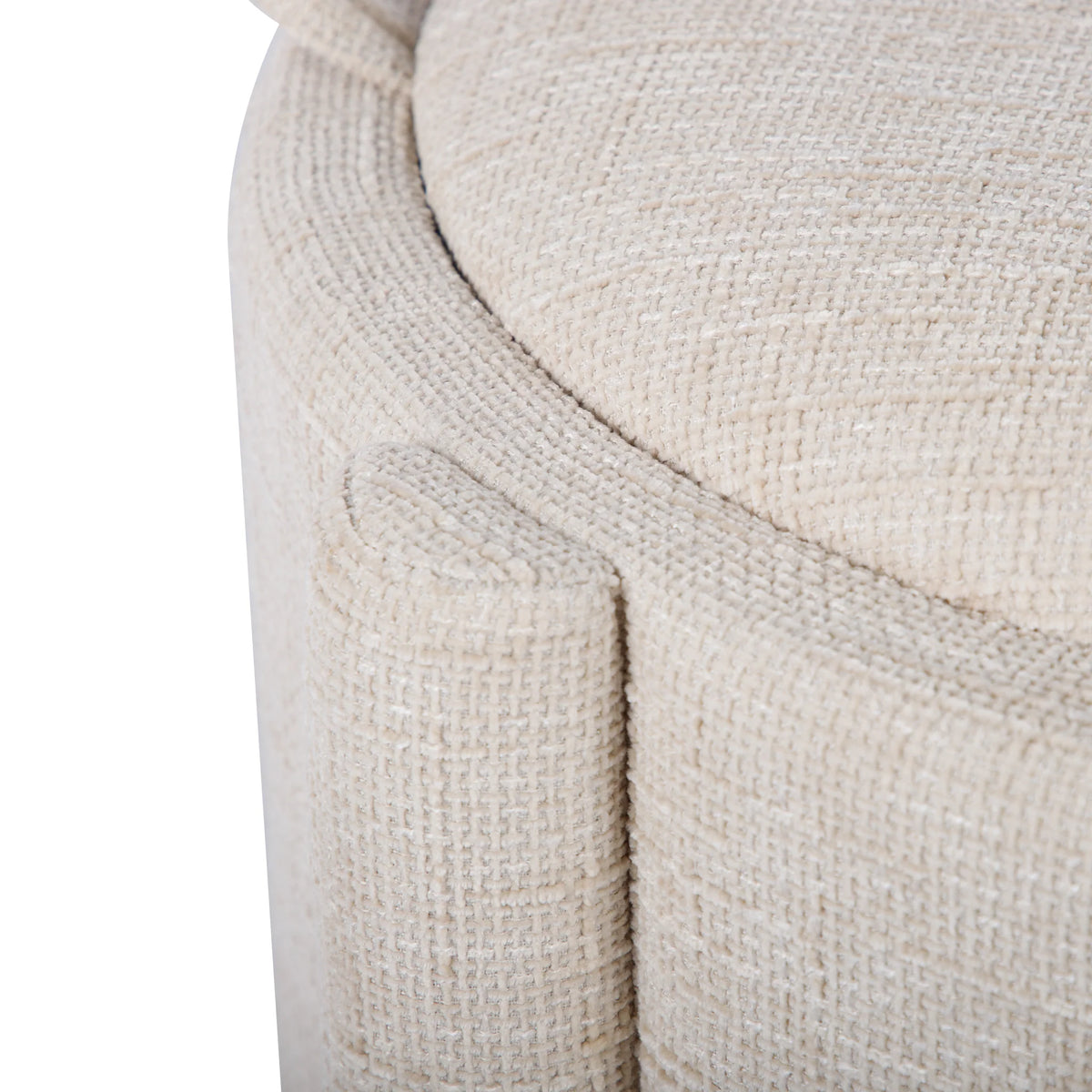 Bellamy Railroad Chenille Storage Stool With Reversible Tray Top