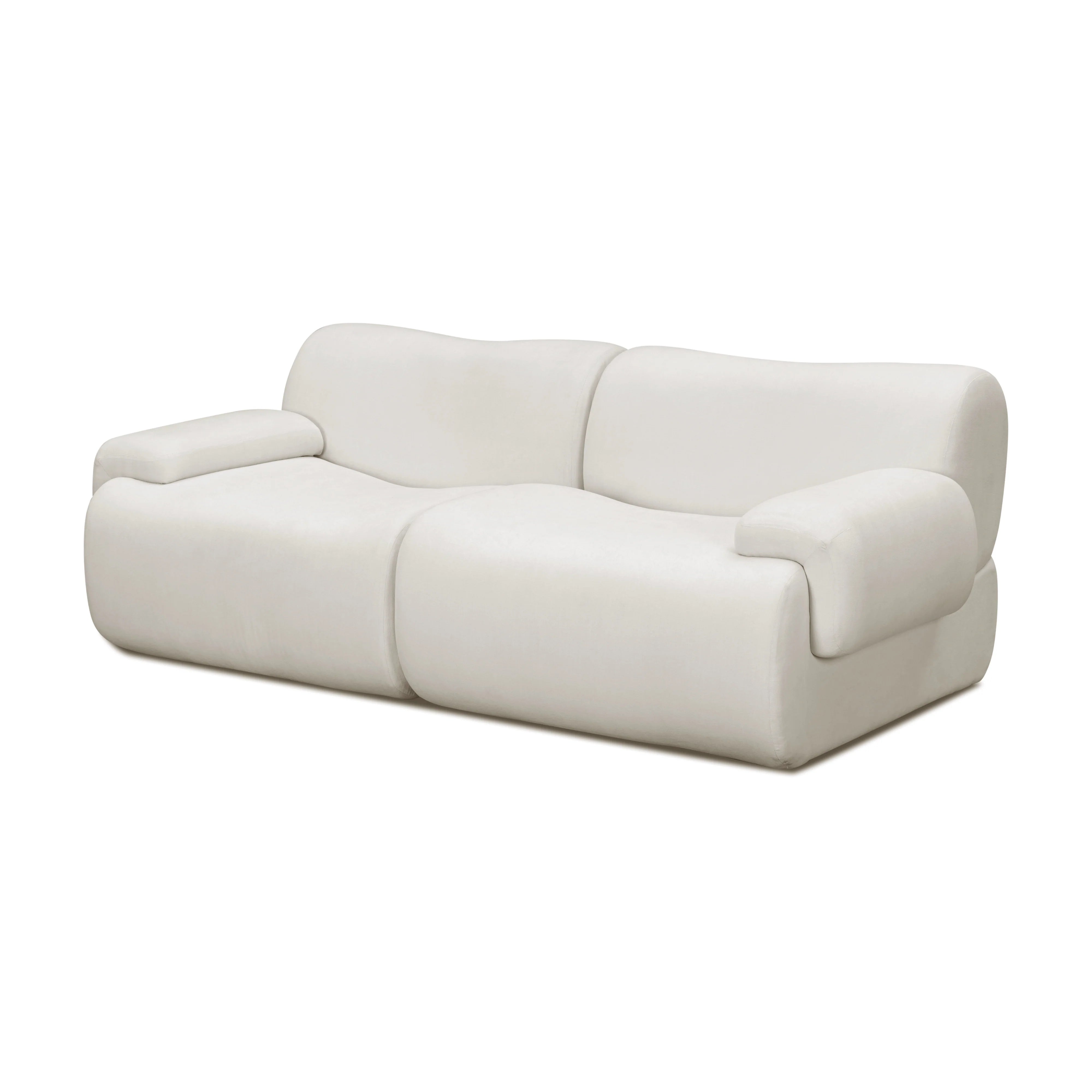 Zenith 80" Contract-Grade Upcycled Fabric Modular Loveseat