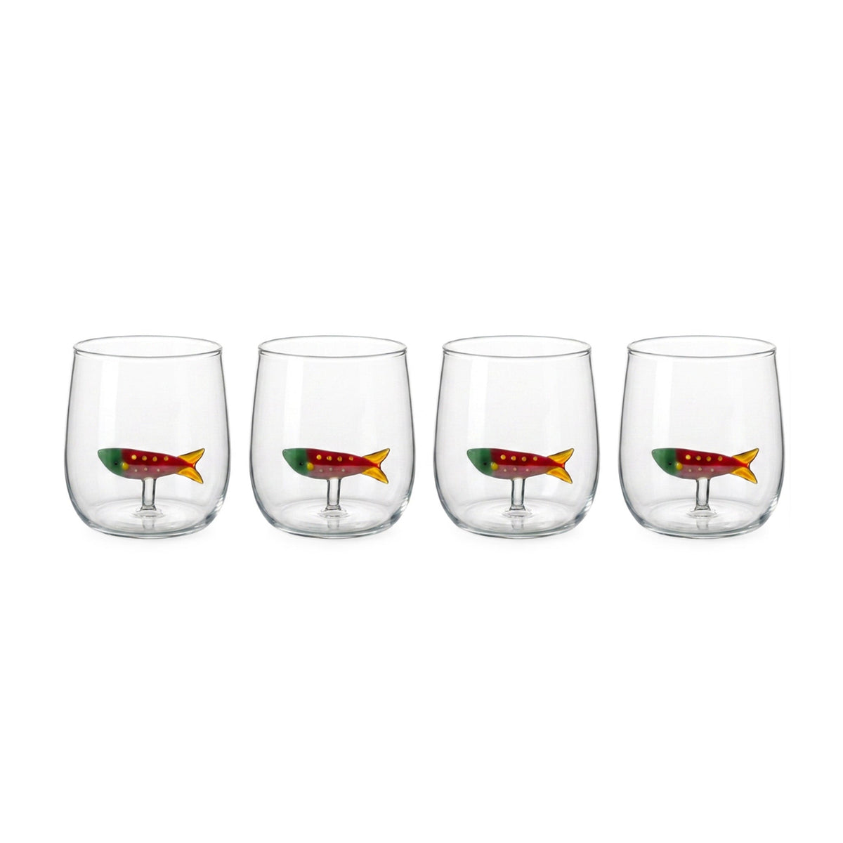 Fishy Water Glass - Set of 4