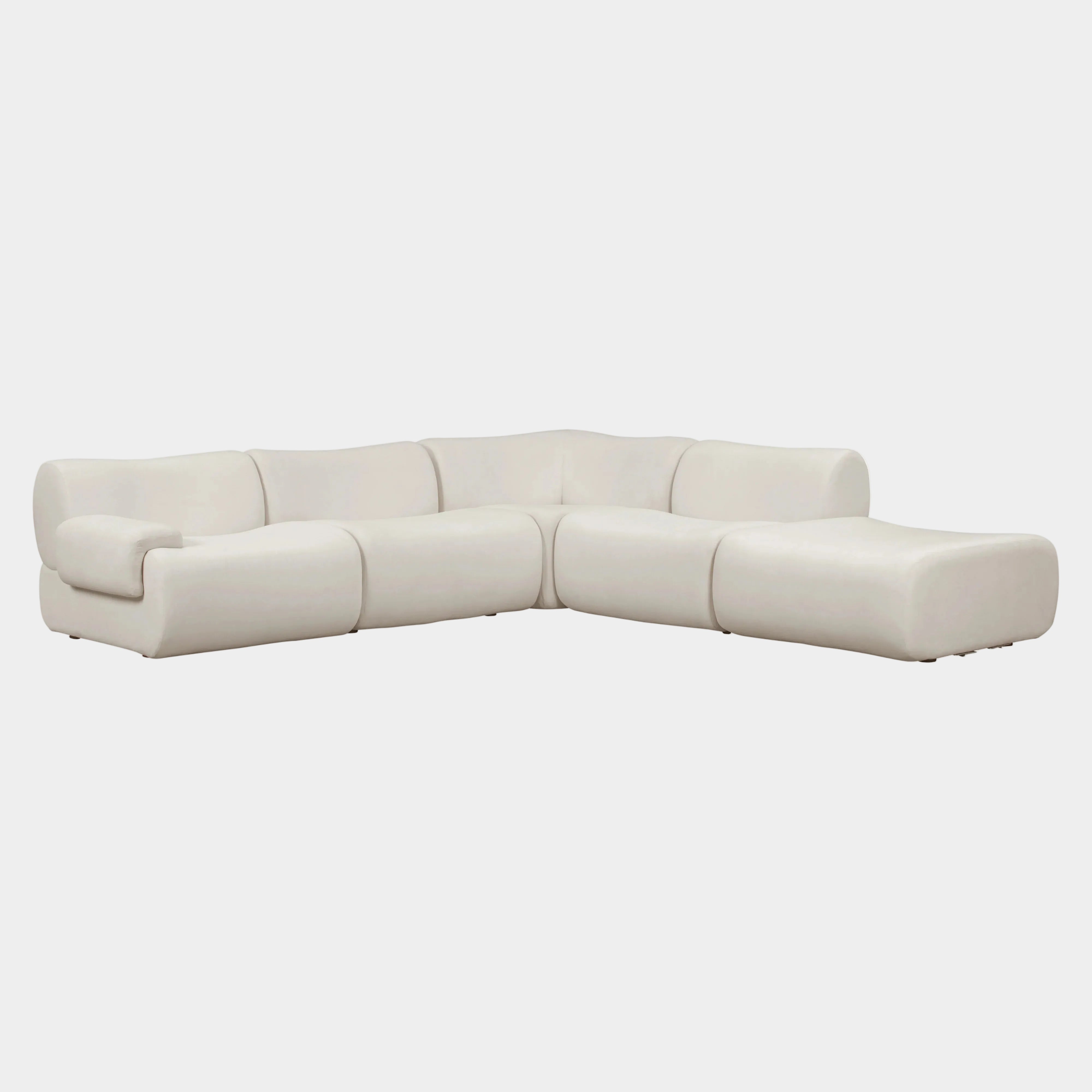 Zenith 5-Piece Contract-Grade Upcycled Fabric Modular Sectional