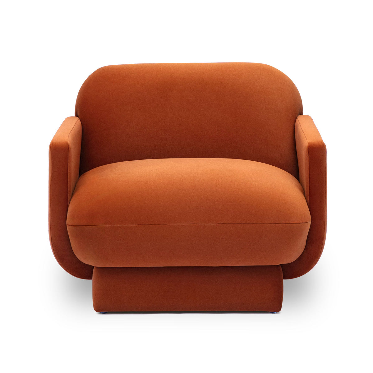 Azalea Performance Velvet Accent Chair - Rust Orange
