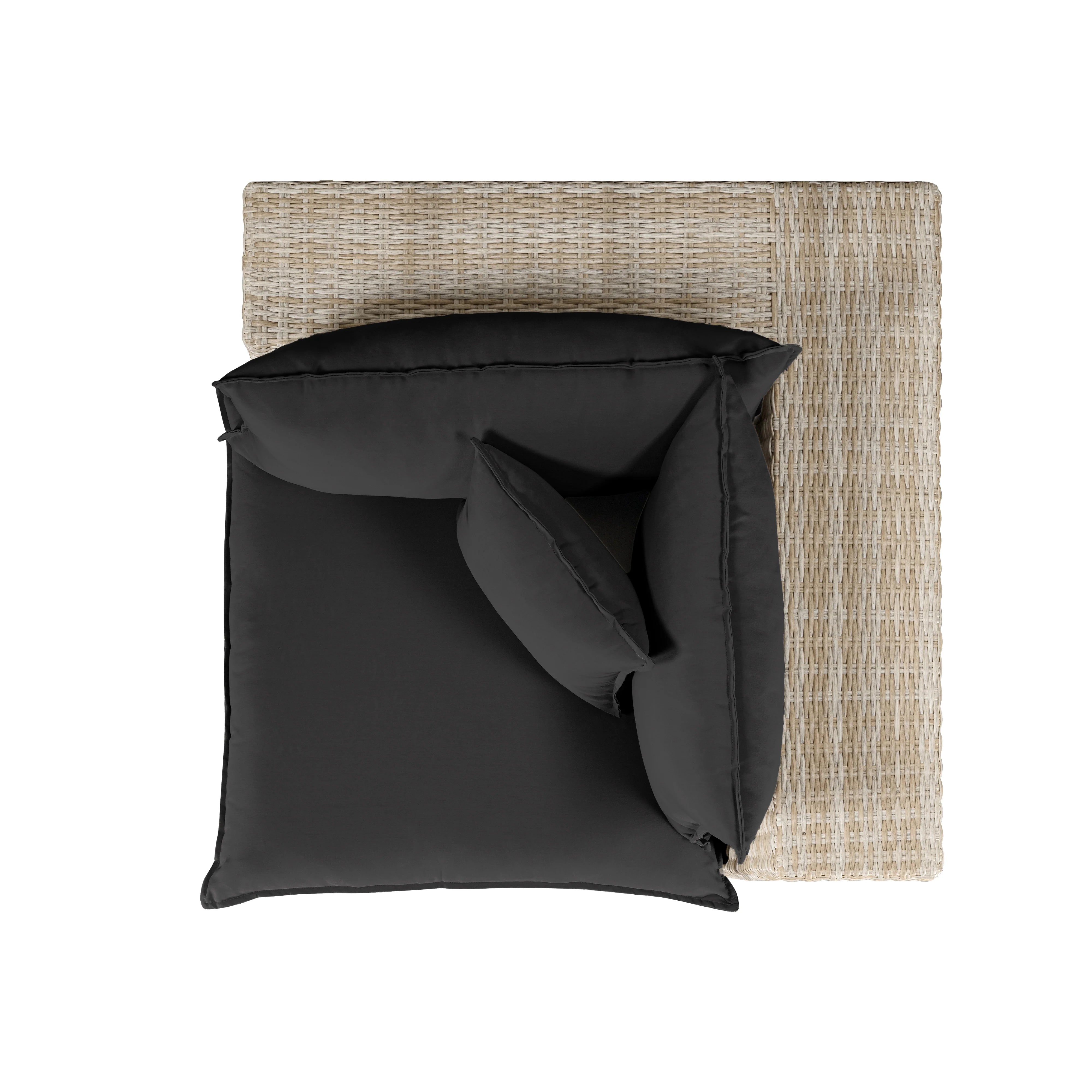 Cali Performance Fabric & Wicker Outdoor Corner Chair