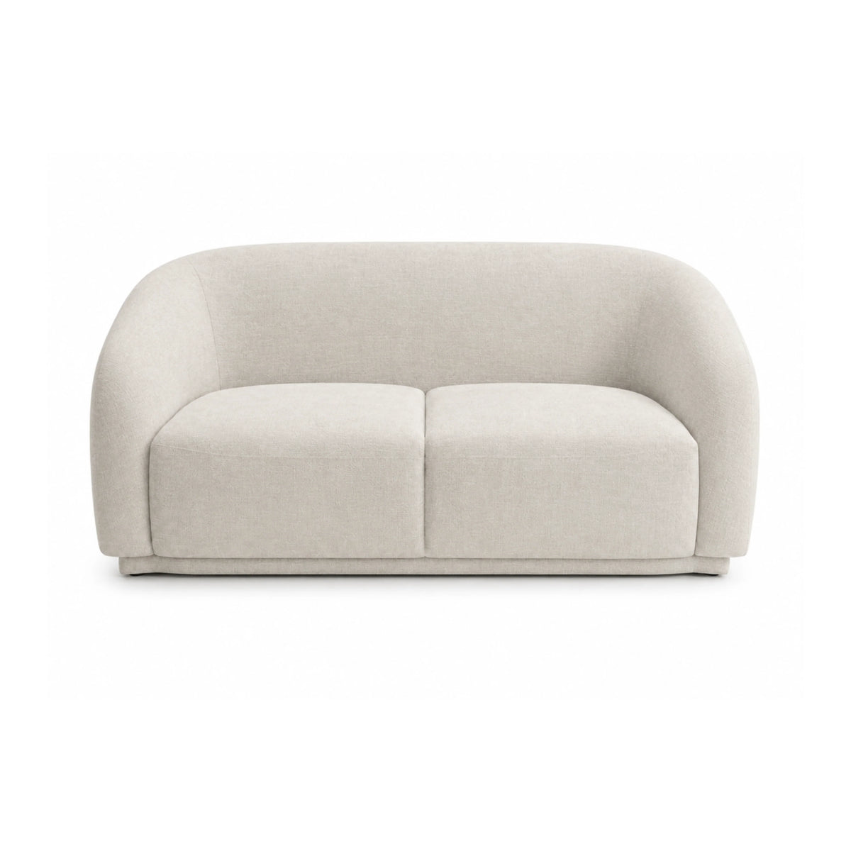 Canapé 2 places en velours plissé beige Yara par Inspire Me! Home Decor