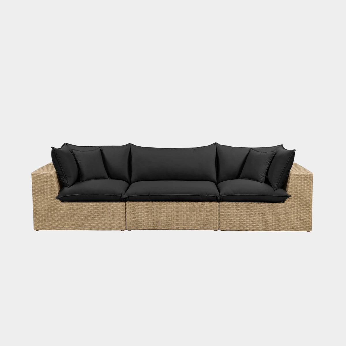 Cali 120" Performance Fabric & Wicker Outdoor Sofa