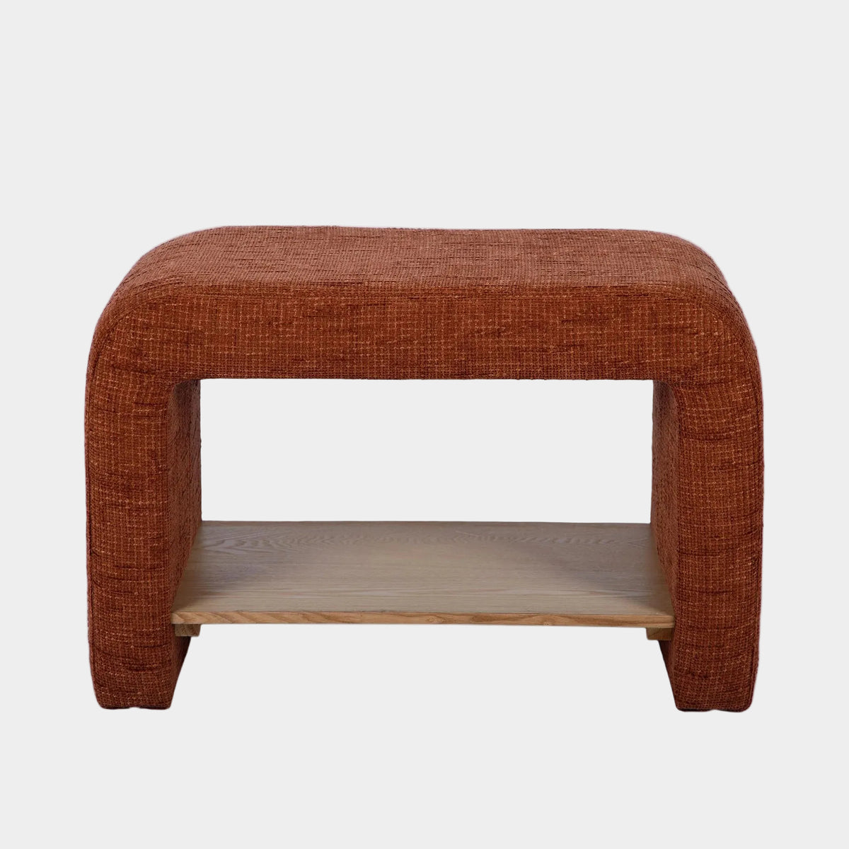 Alvie Railroad Chenille Storage Side Table