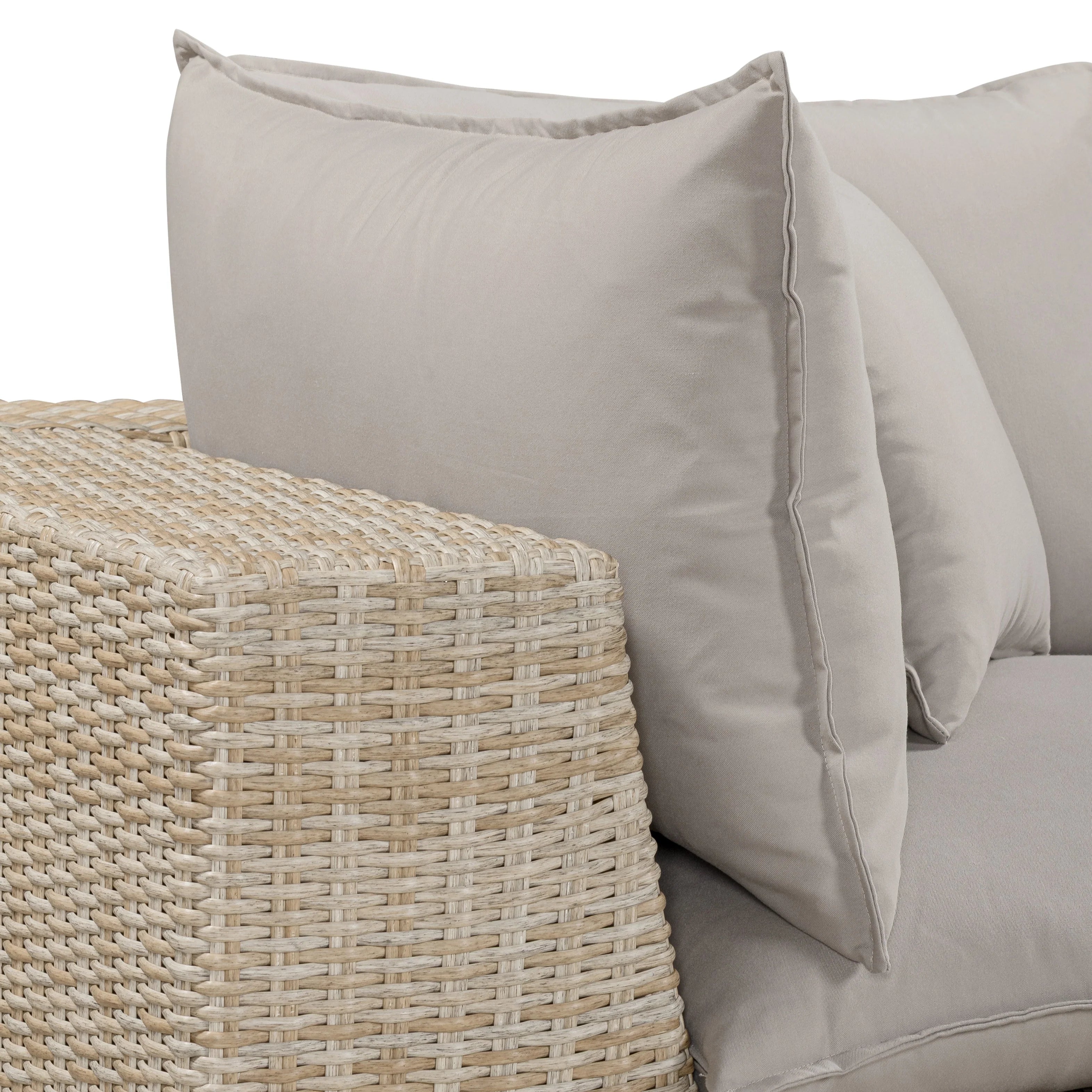 Cali 80" Performance Fabric & Wicker Outdoor Loveseat