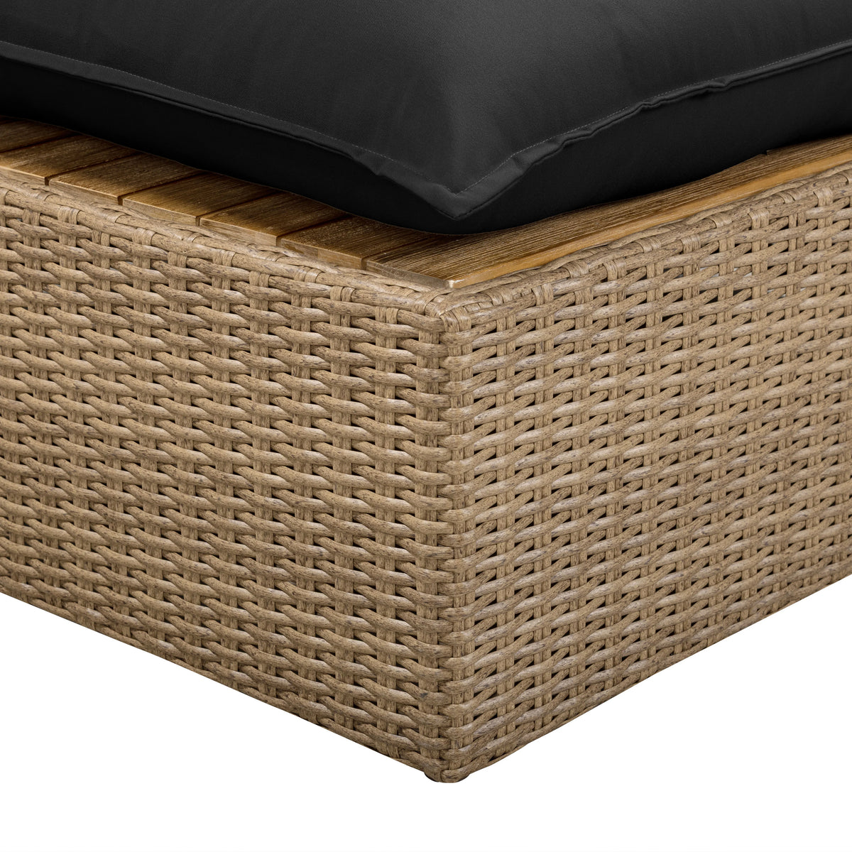 Cali 4-Piece Performance Fabric & Wicker Outdoor Sectional