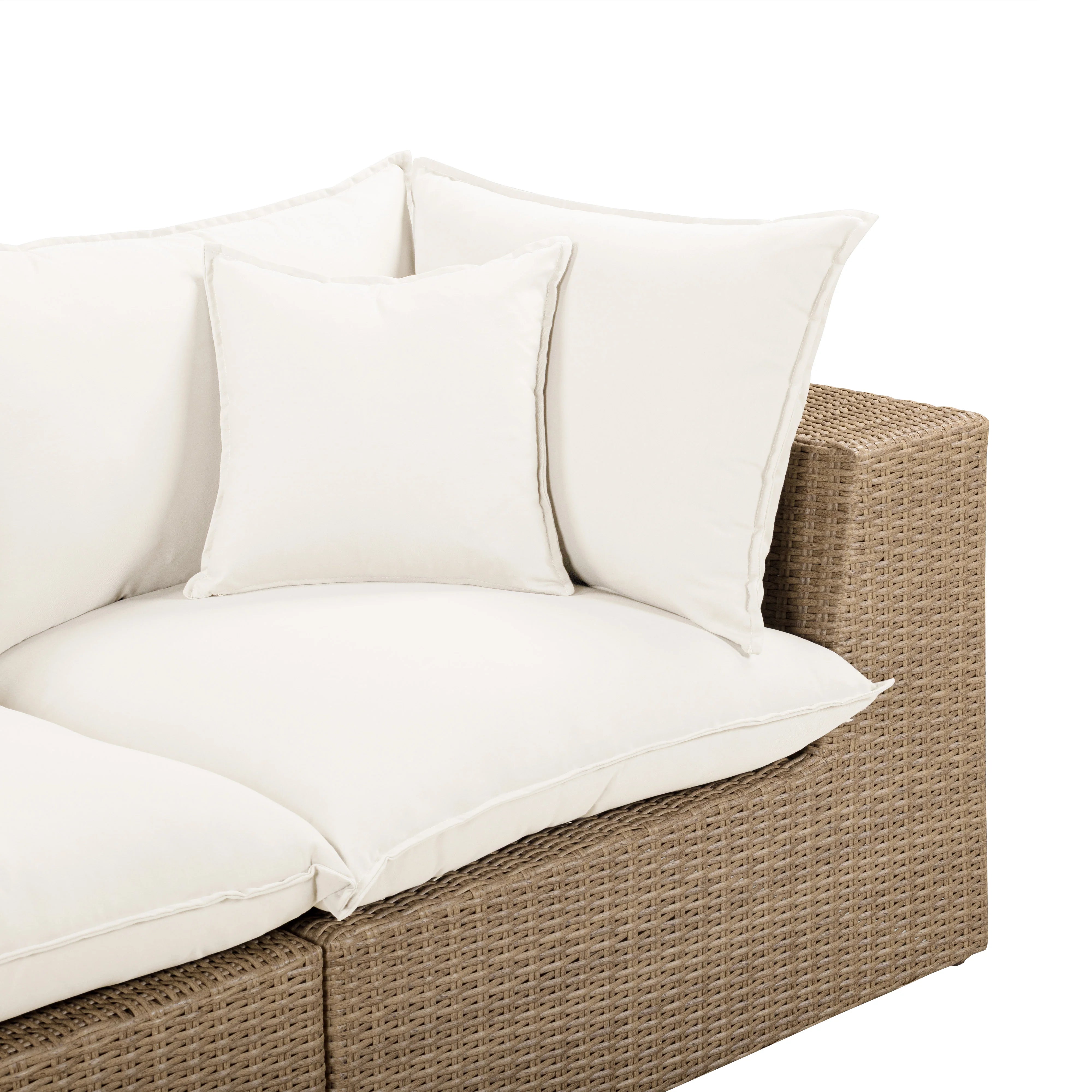 Cali 80" Performance Fabric & Wicker Outdoor Loveseat