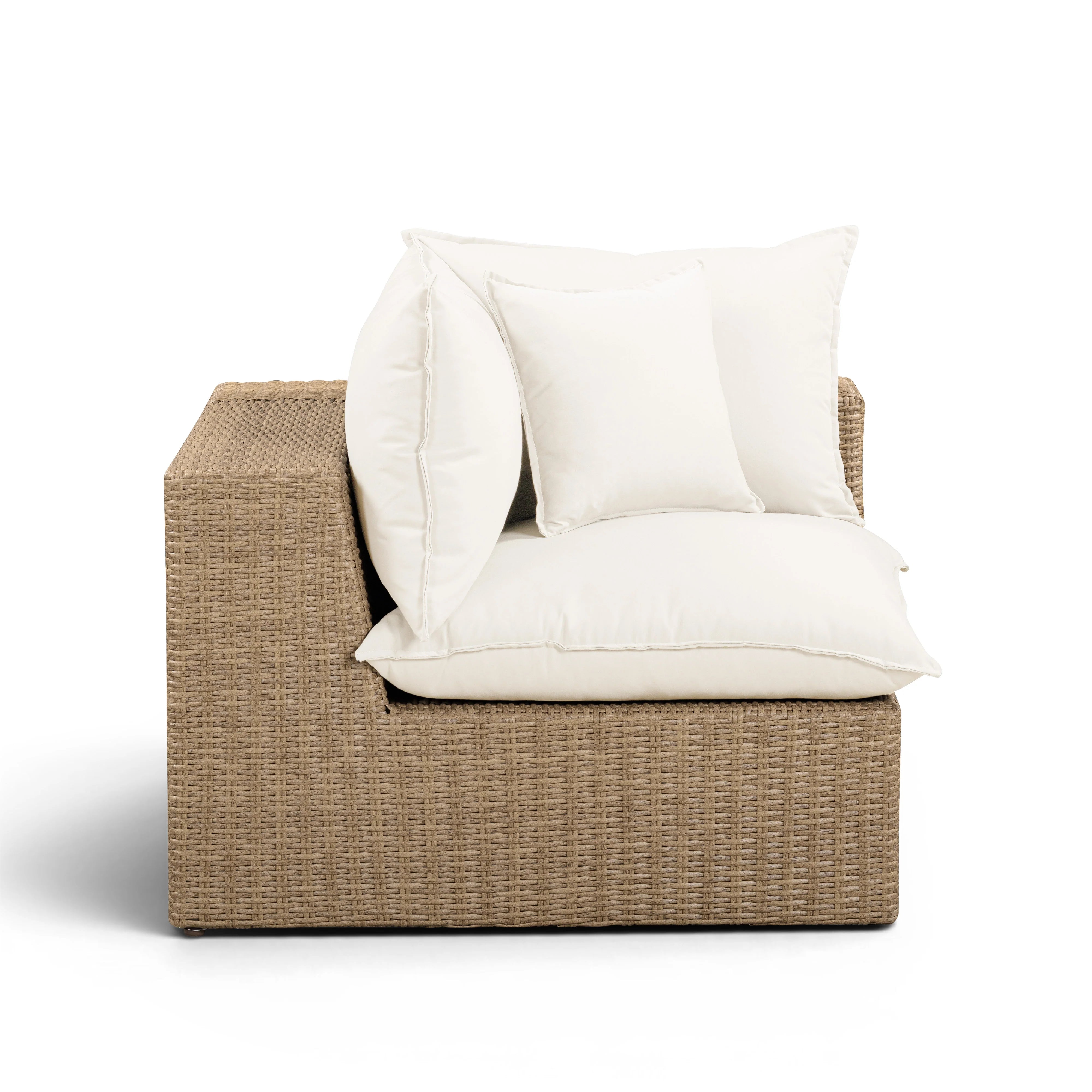 Cali Performance Fabric & Wicker Outdoor Corner Chair