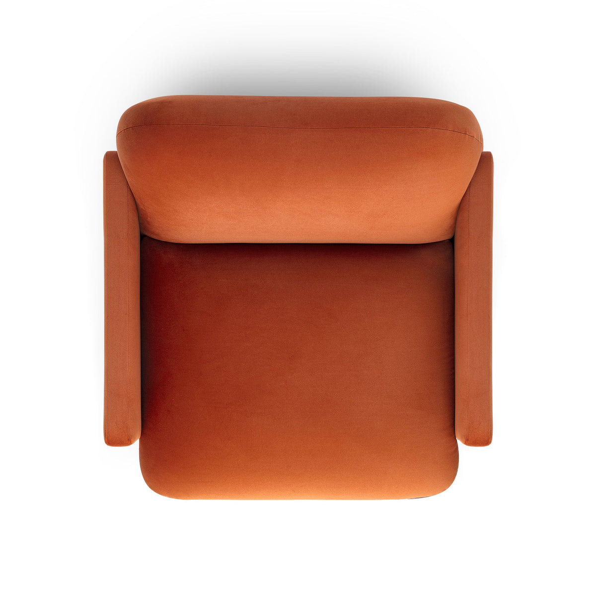 Azalea Performance Velvet Accent Chair - Rust Orange
