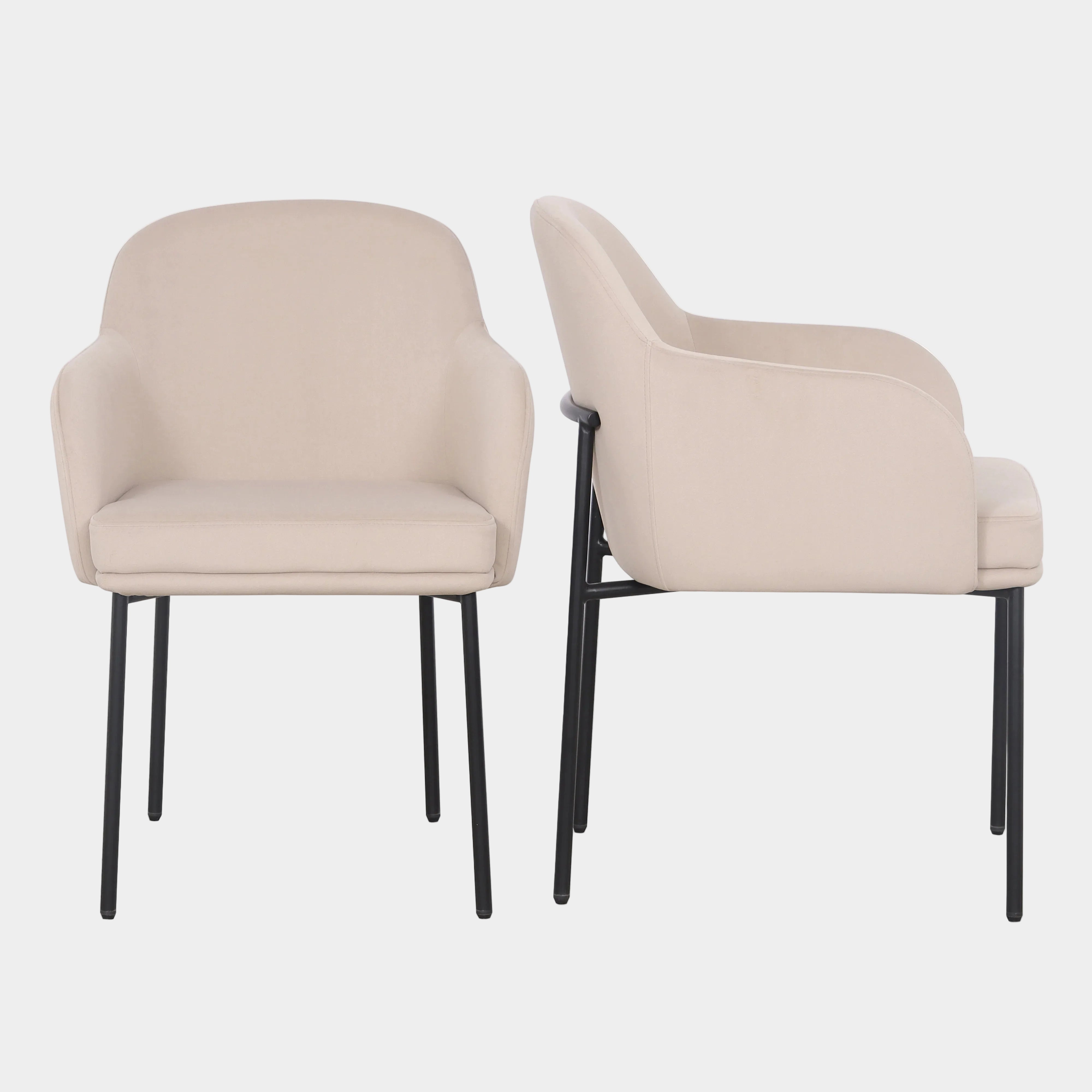 Sydney Performance Velvet Armchair - Set of 2