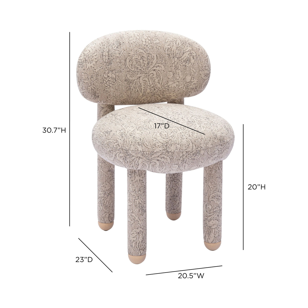 Chaise d'appoint en tissu haute performance Nubby Teal de Manu