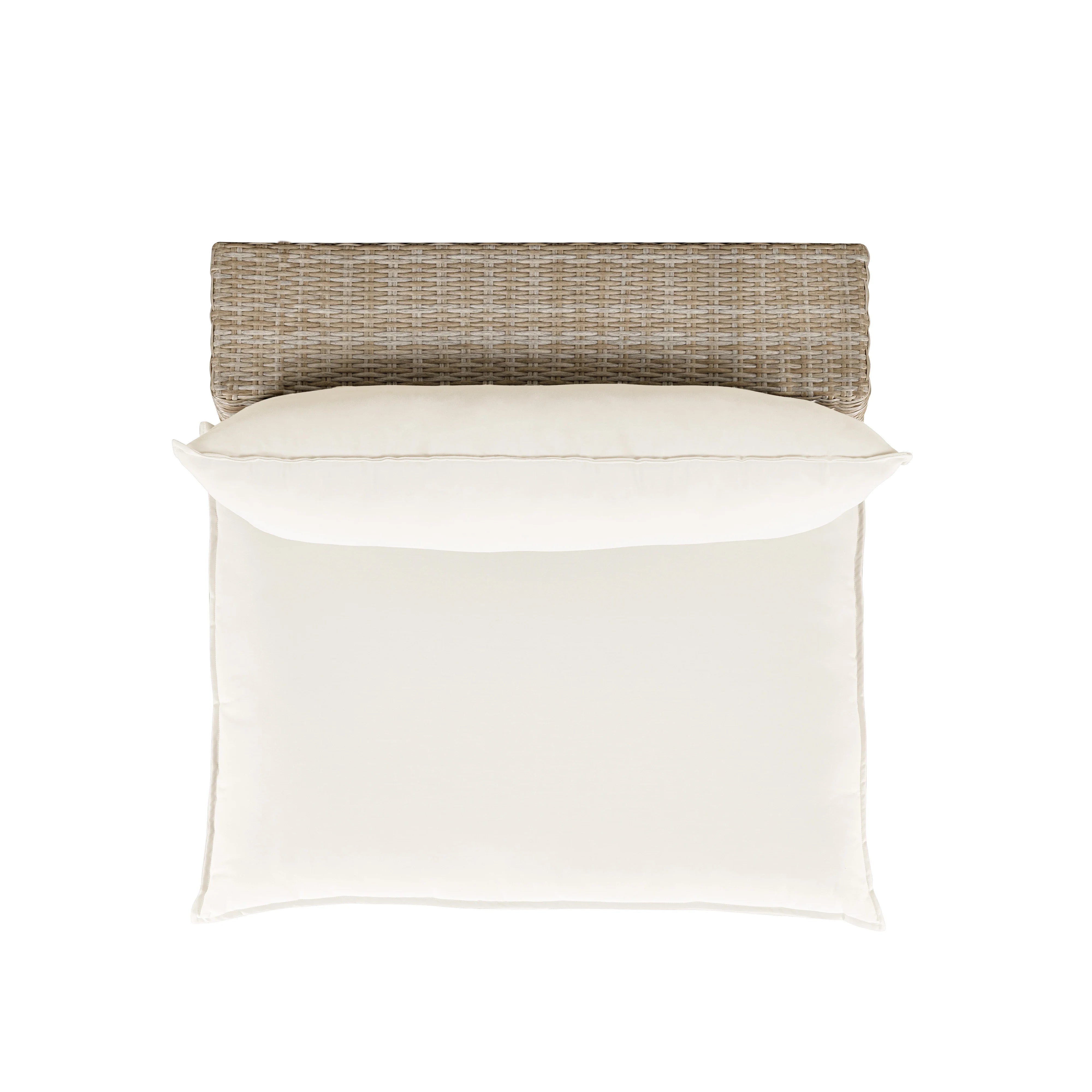 Cali Performance Fabric & Wicker Outdoor Armless Chair