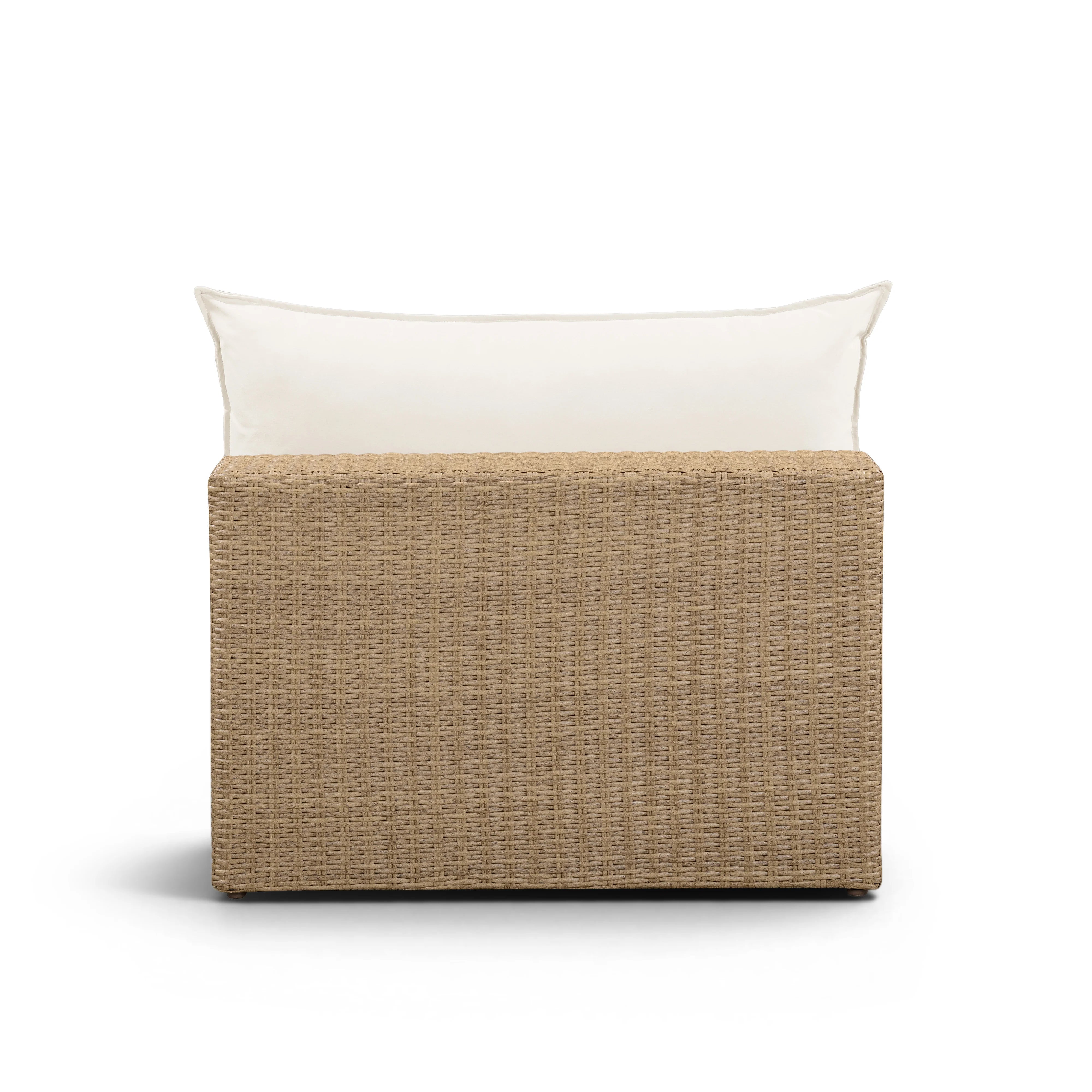 Cali Performance Fabric & Wicker Outdoor Armless Chair