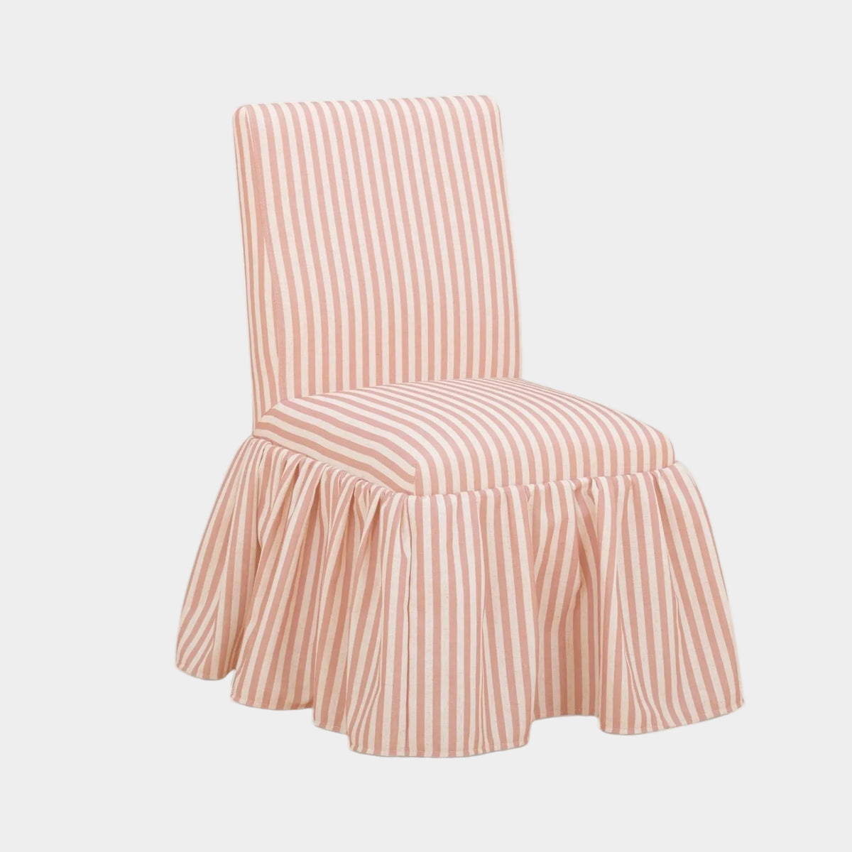 Gertrude Striped Performance Linen Skirted Dining Chair