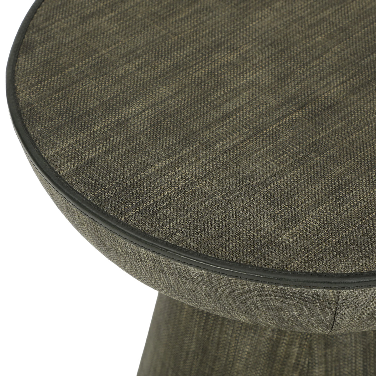 Mason Dark Green Faux Raffia Side Table