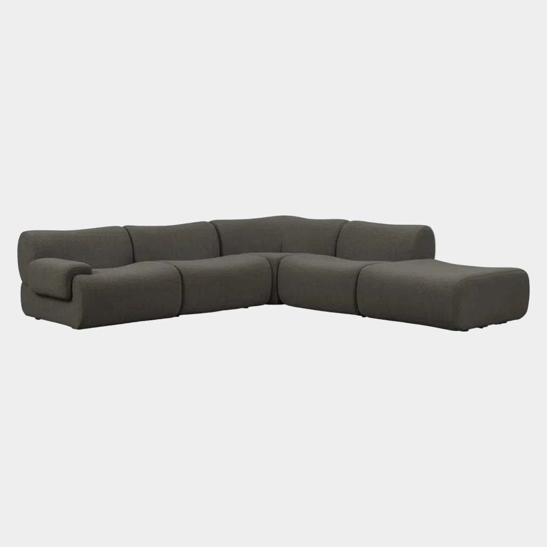 Zenith 5-Piece Contract-Grade Upcycled Fabric Modular Sectional