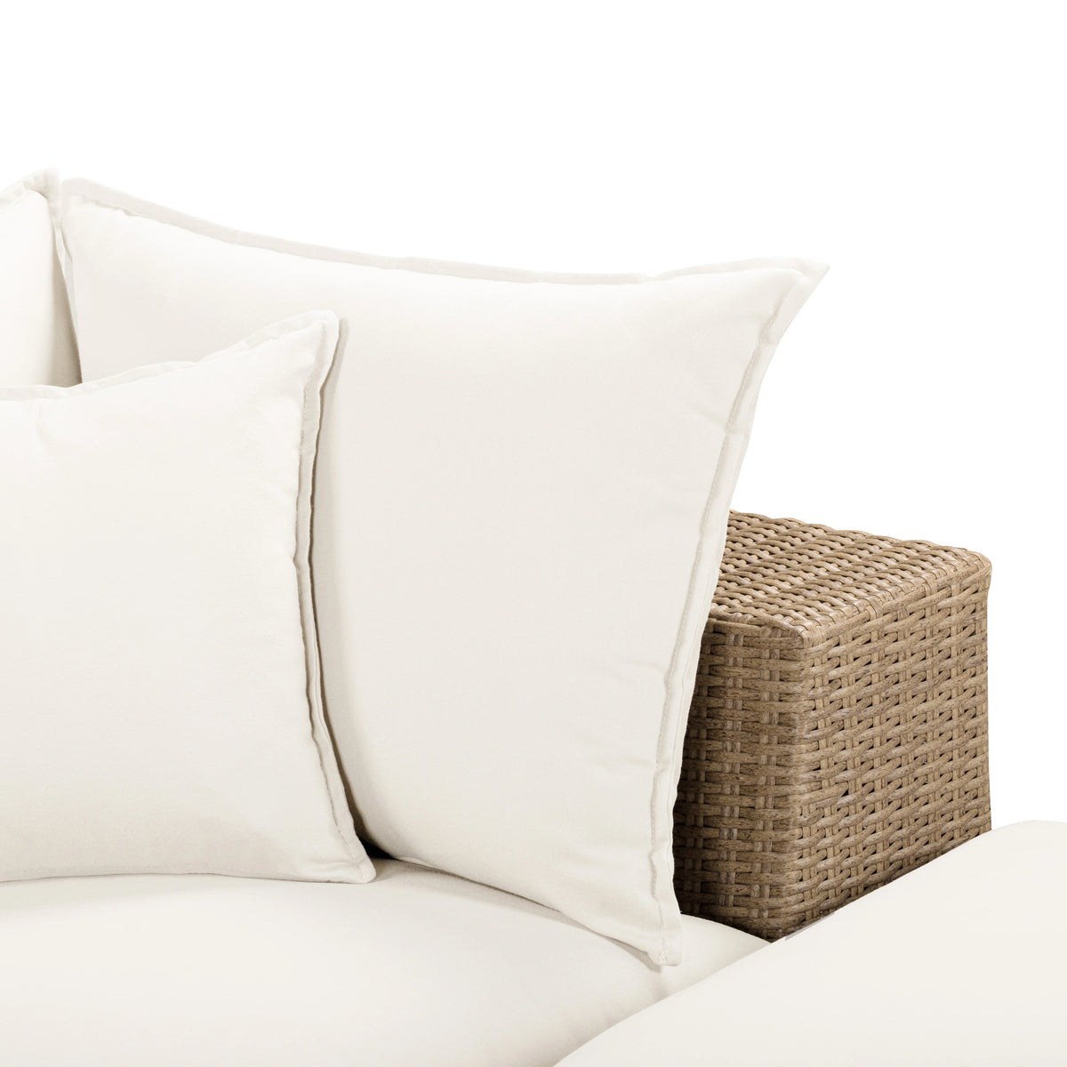 Cali 4-Piece Performance Fabric & Wicker Outdoor Sectional