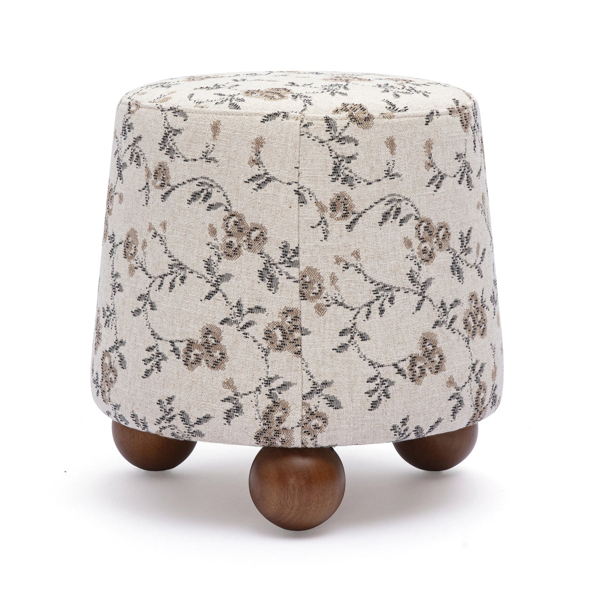 Tabouret Jaine en boucle marron chocolat