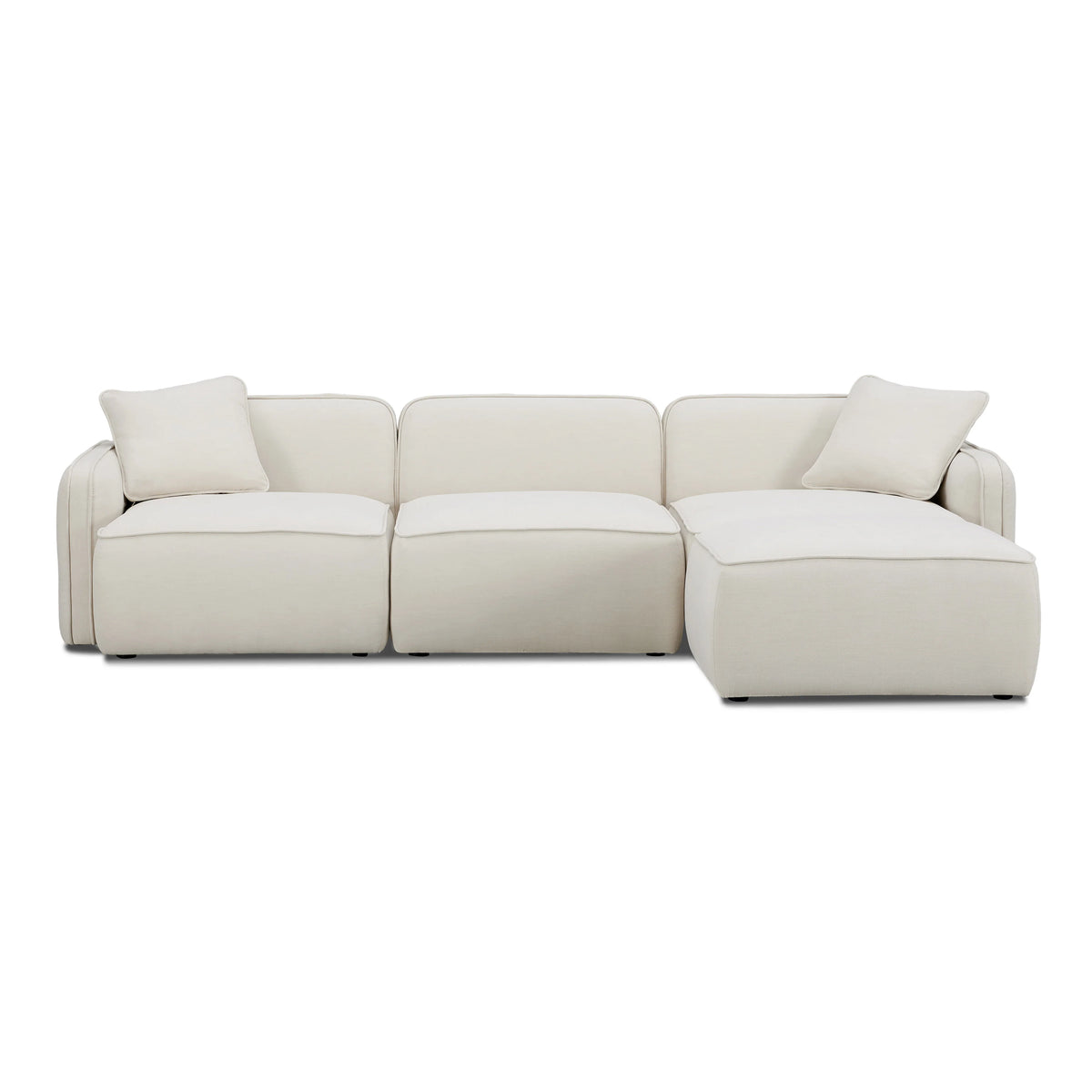 Travie 4-Piece Performance Corduroy Velvet Modular Sectional