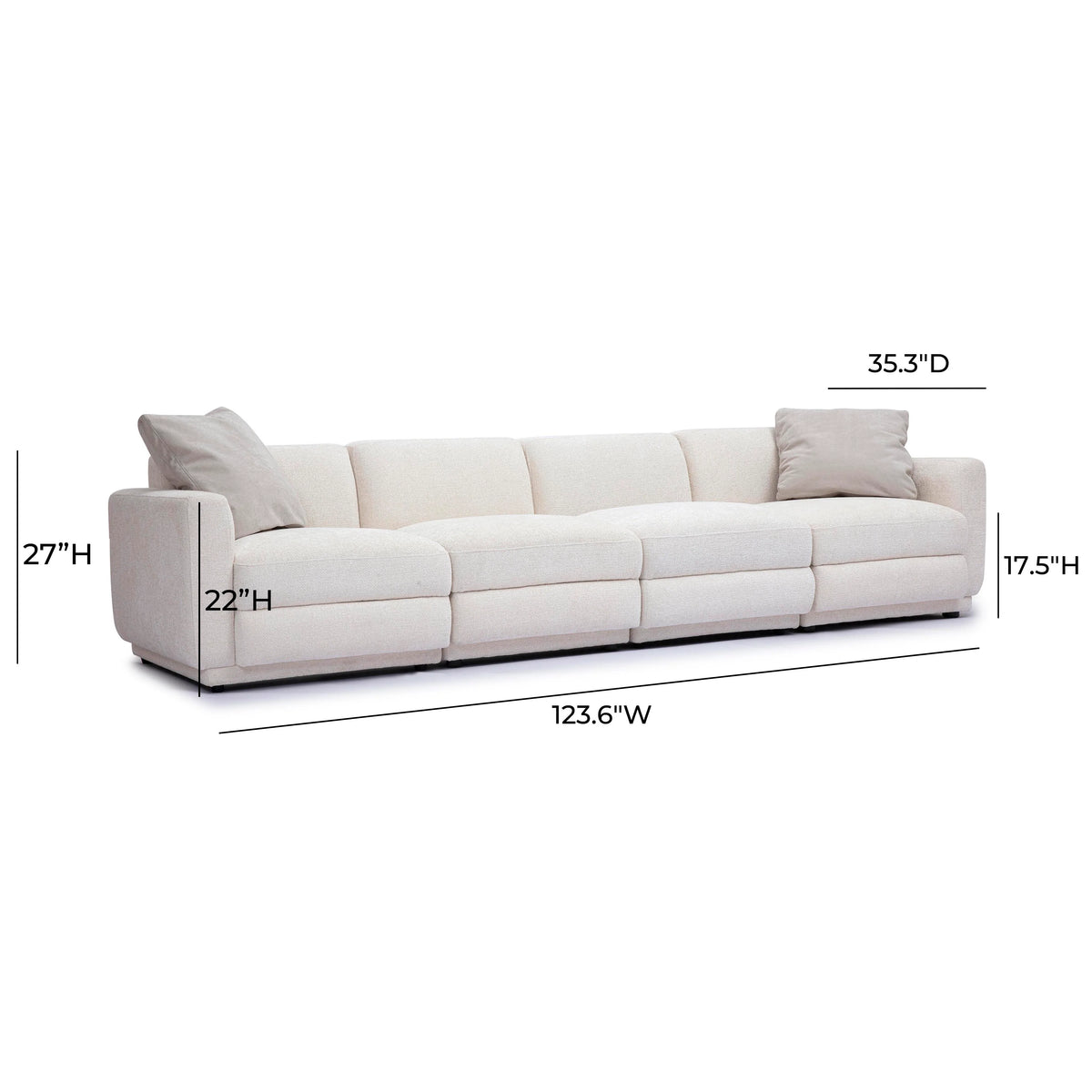 Perry Modular Sofa (96"-124")