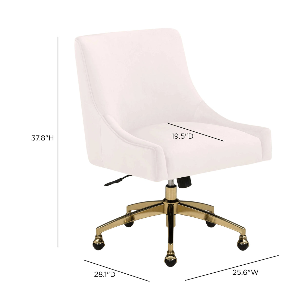Chaise de bureau pivotante Beatrix Grey 